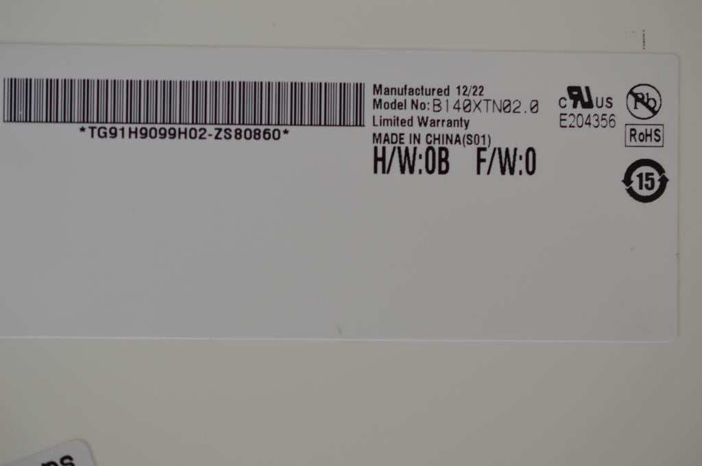 Lenovo Tfd Lcd Auo B140Xtn02.0 Hd G F - 18200263
