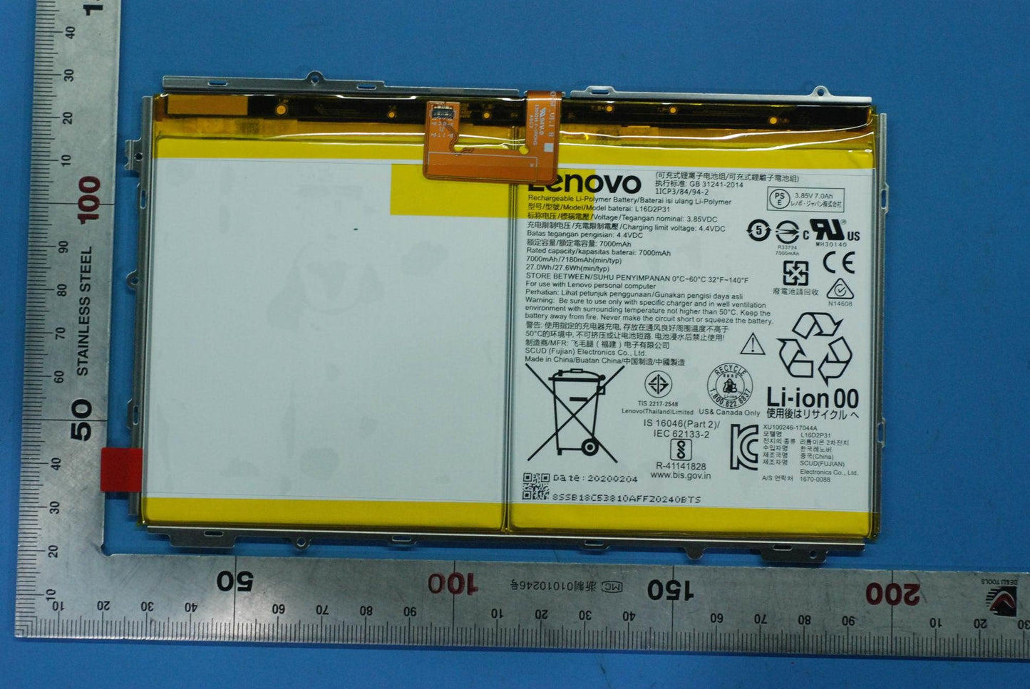 Lenovo 5B18C16604 Tb-X605C Bat Assy_In And*Hq316