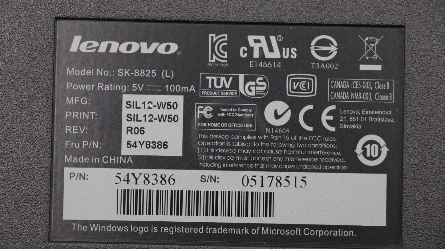 Lenovo Kb Keyboards External - 54Y8386