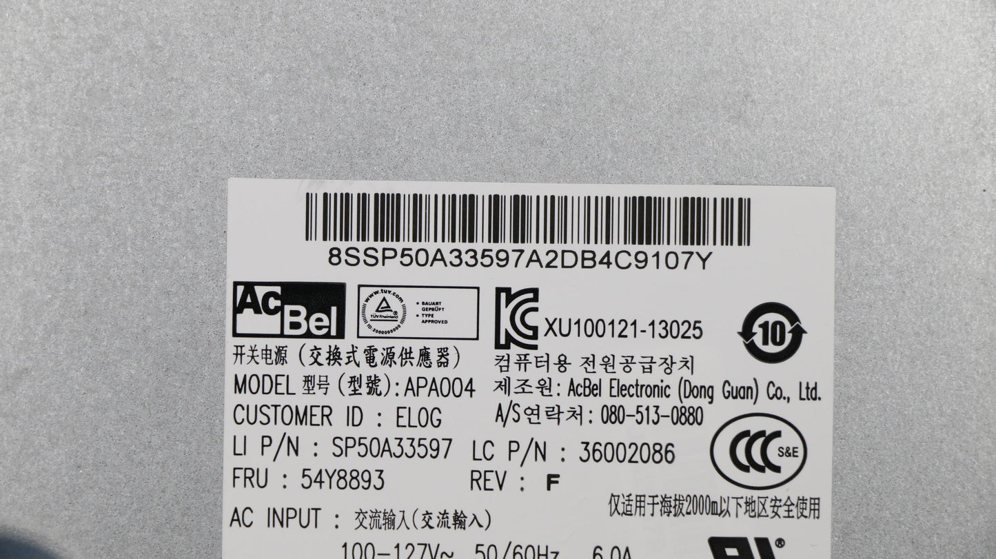 Lenovo 54Y8893 Ps Power Supplies Internal