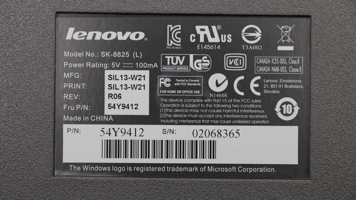 Lenovo Kb Keyboards External - 54Y9412