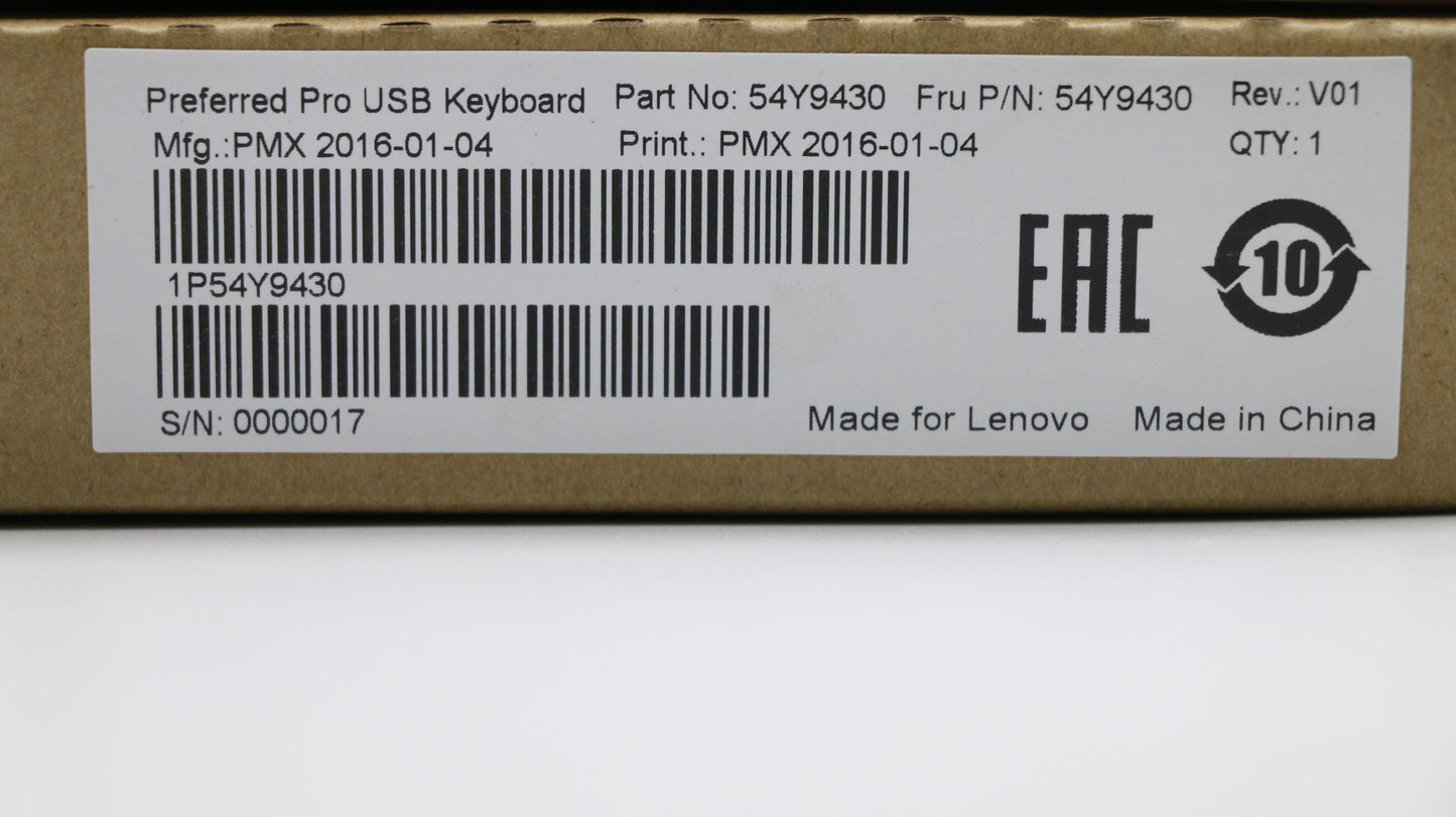 Lenovo Keyboard Netvista,Usb,Rs/Cy - 54Y9430