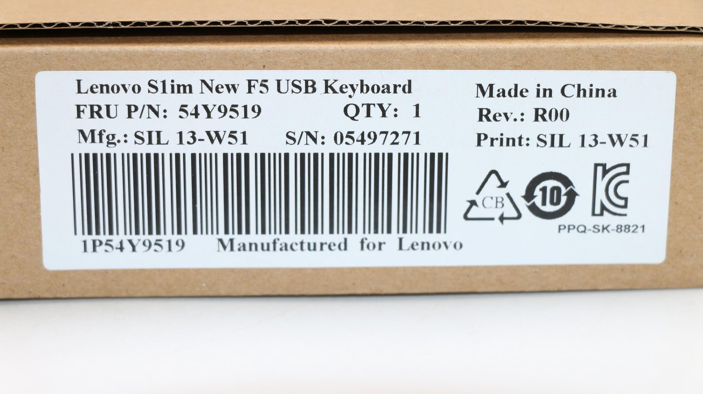 Lenovo 54Y9519 Keyboard Edge Kb New F5,Usb,Rs