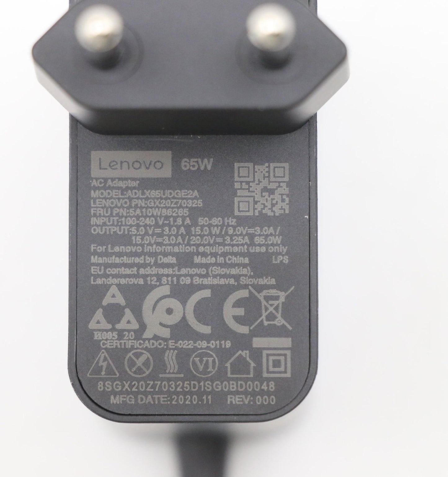 Lenovo Ac_Adapter Pd,65W,20/15/9/5V,2 - 5A10W86265