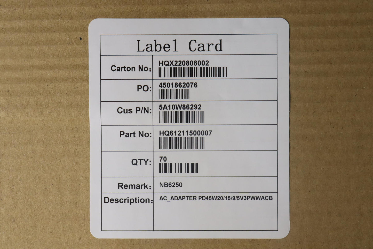 Lenovo Ac_Adapter Pd,45W,20/15/9/5V,3 - 5A10W86292