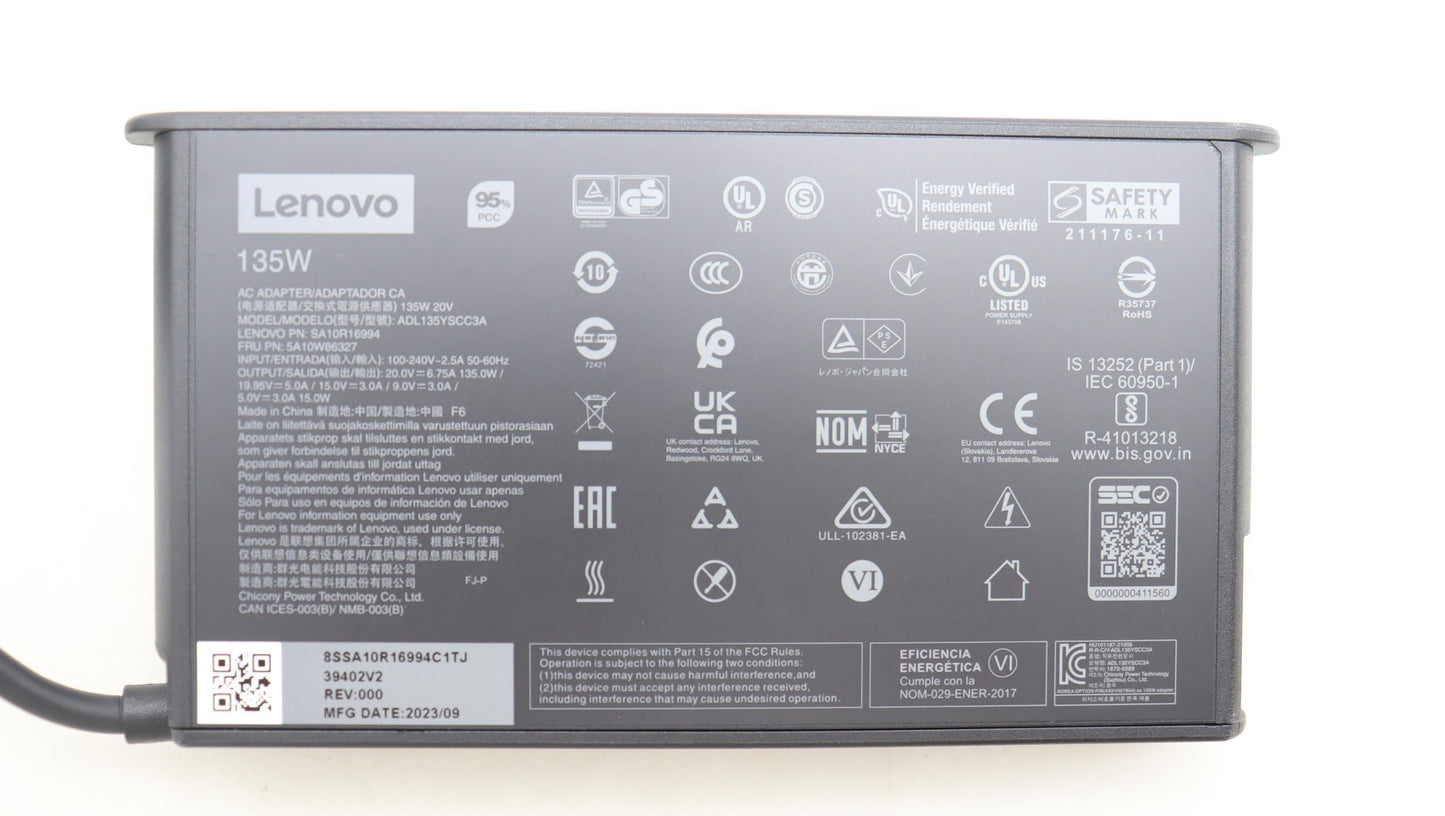 Lenovo Pd,135W,20/15/9/5V,3P,Ww - 5A10W86327