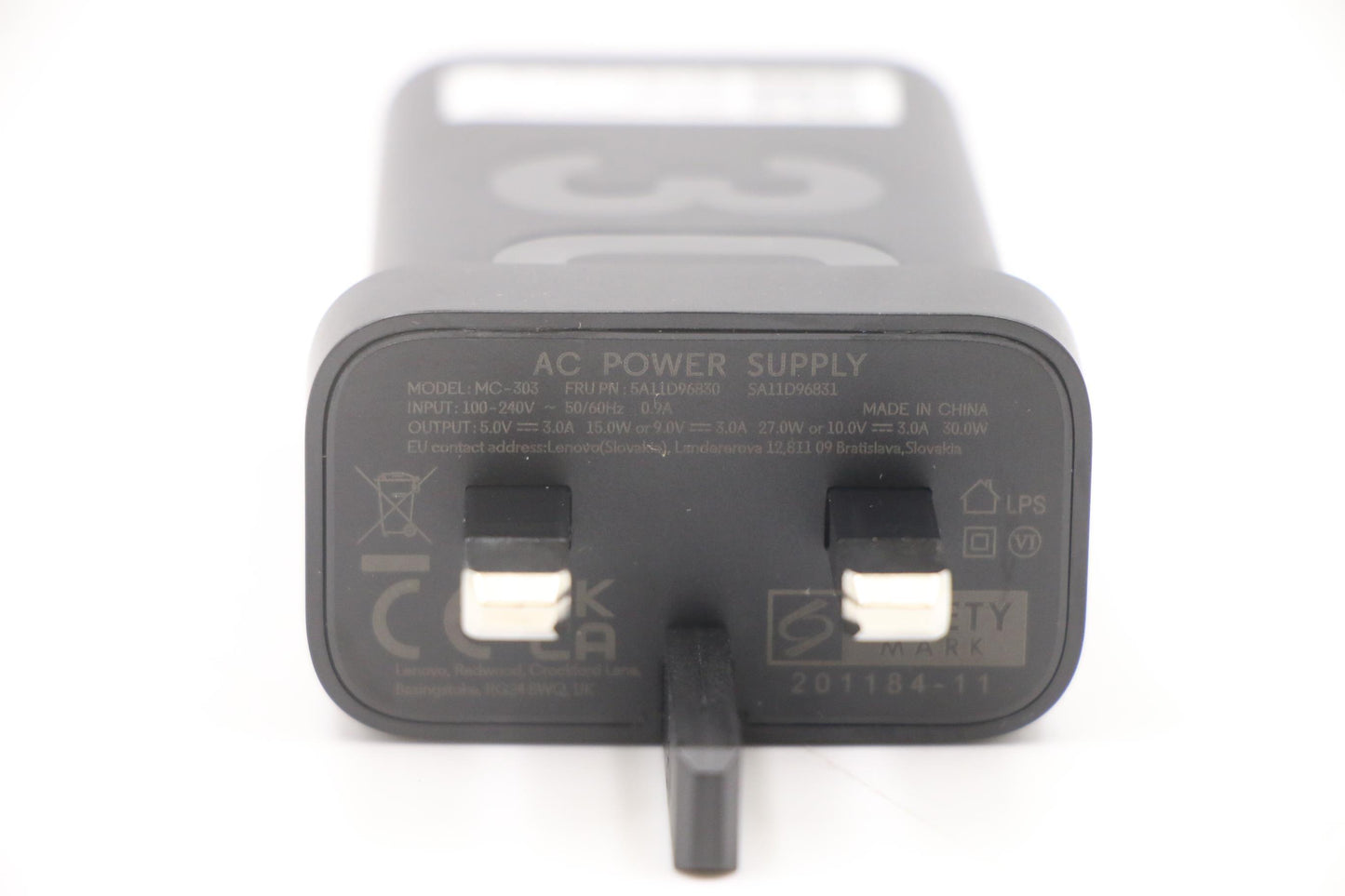 Lenovo Ac_Adapter Pd,30W,10/9/5V,2P,U - 5A11D96830