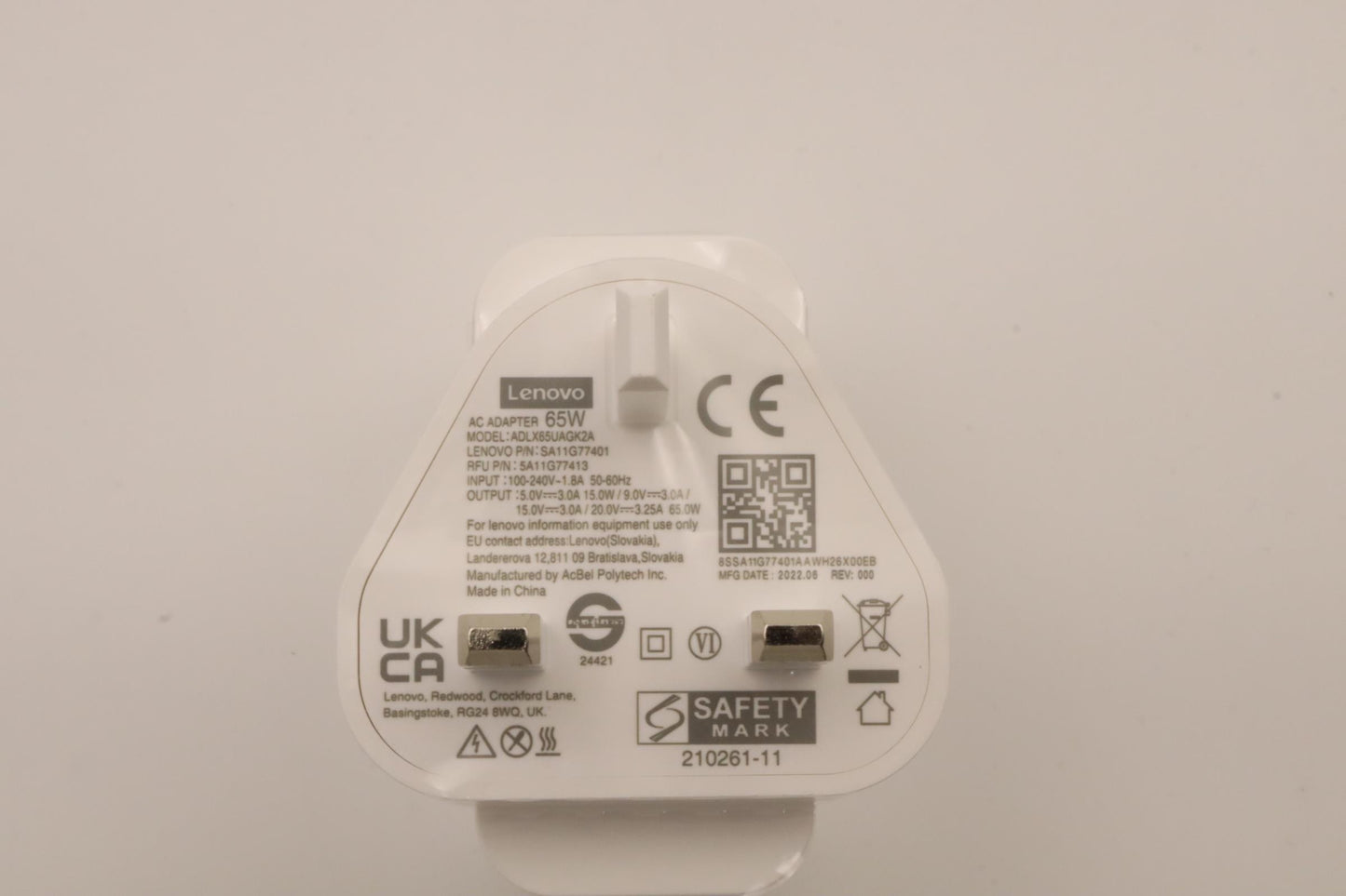 Lenovo Acadapter Pd,65W,201595V,2P,Uk - 5A11G77413