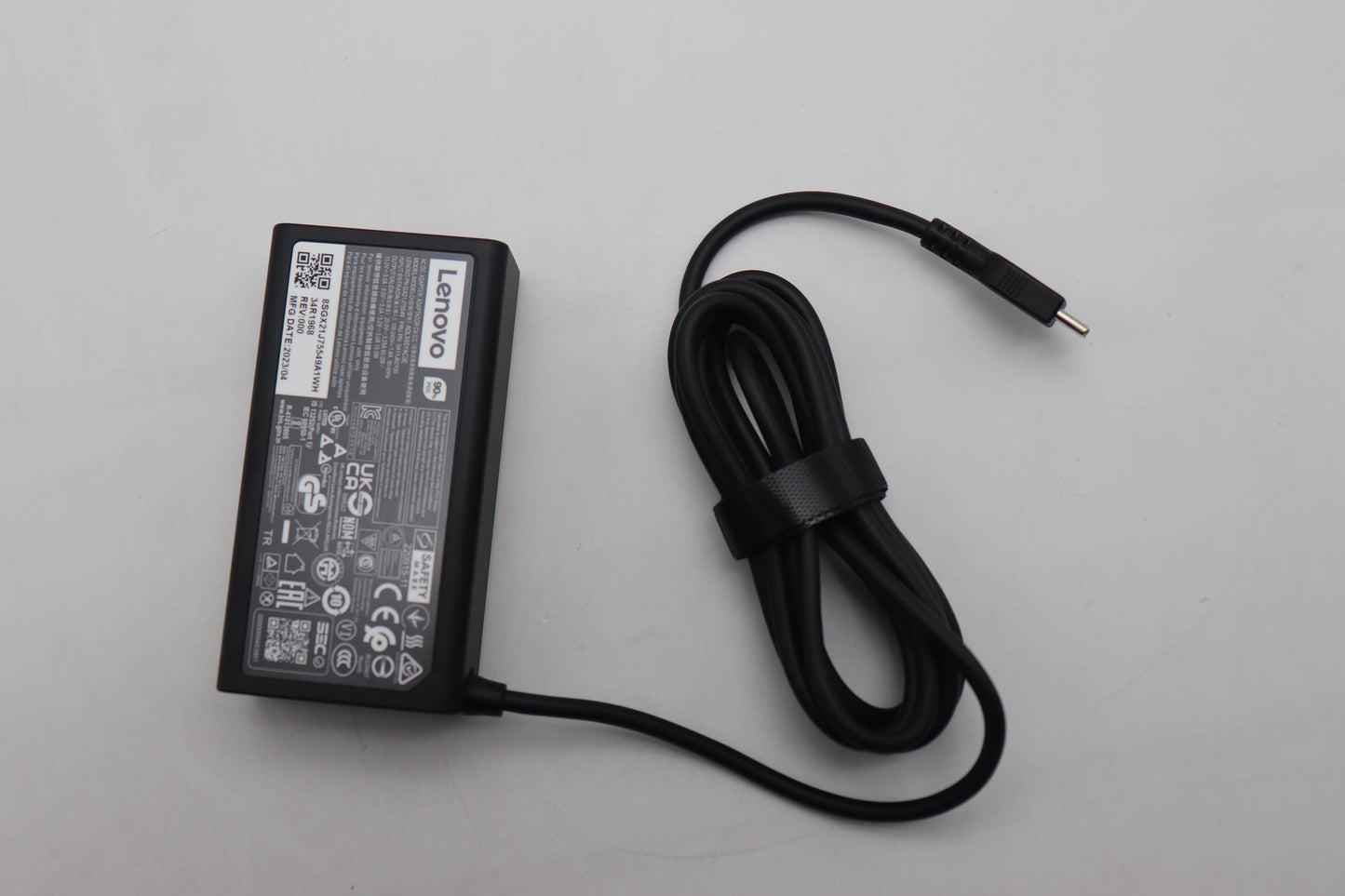 Lenovo (5A11J62100) AC Adapter, Type-C, 65W, 3P, Black