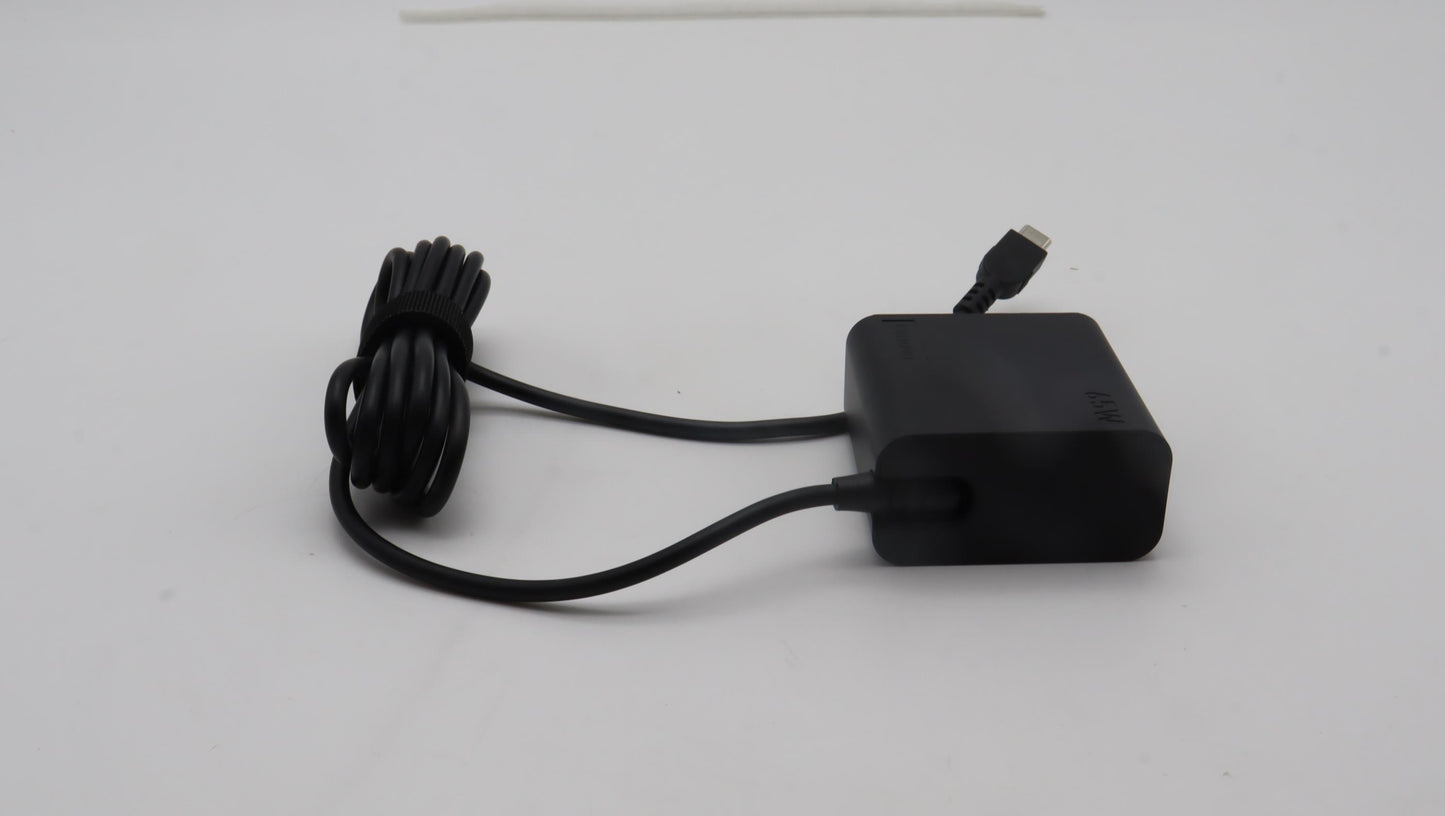 Lenovo - AC Adapter, Type-C, 65W, 2-Prong, USA Version, Black - 5A11J75645