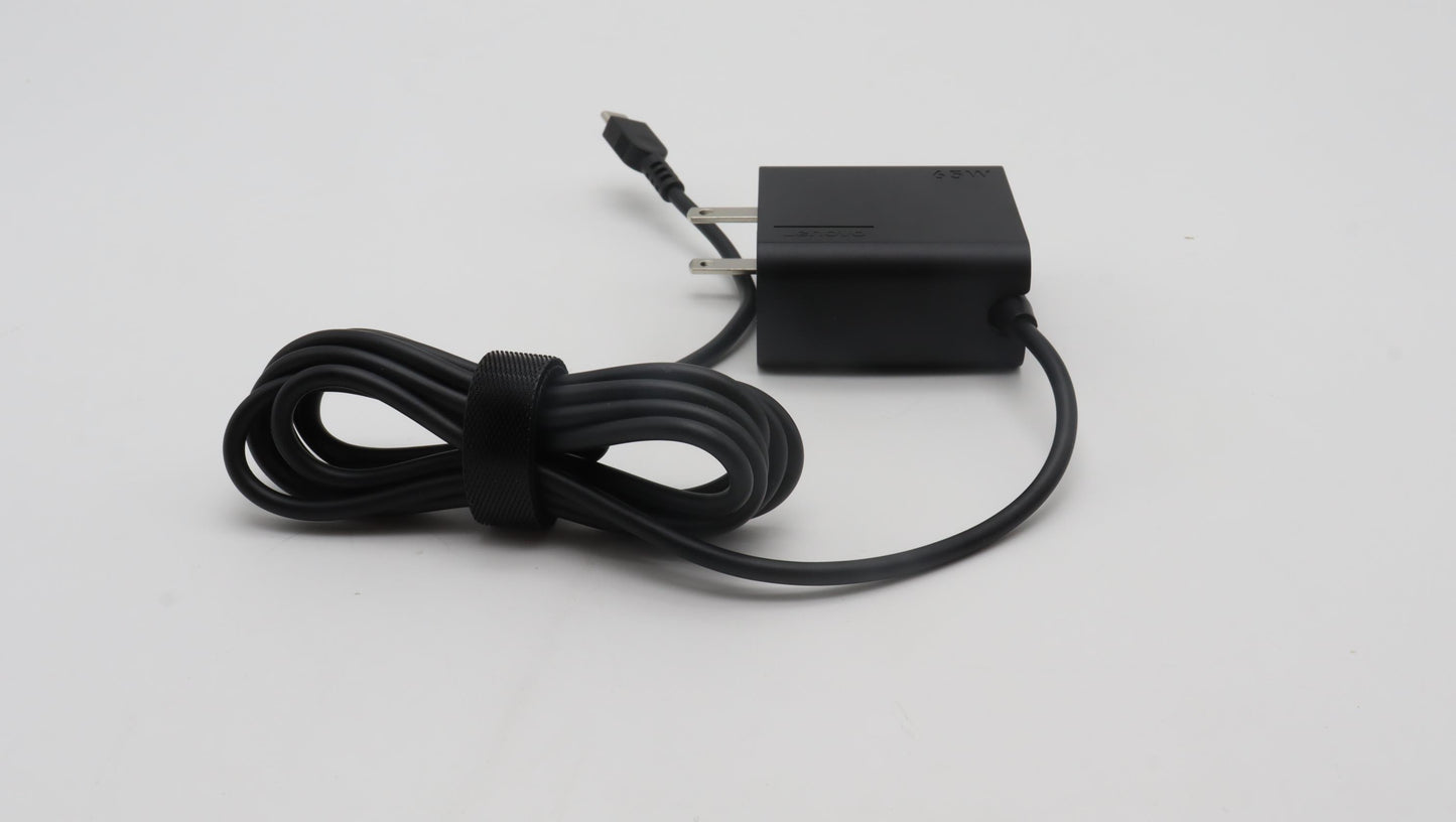 Lenovo - AC Adapter, Type-C, 65W, 2-Prong, USA Version, Black - 5A11J75645