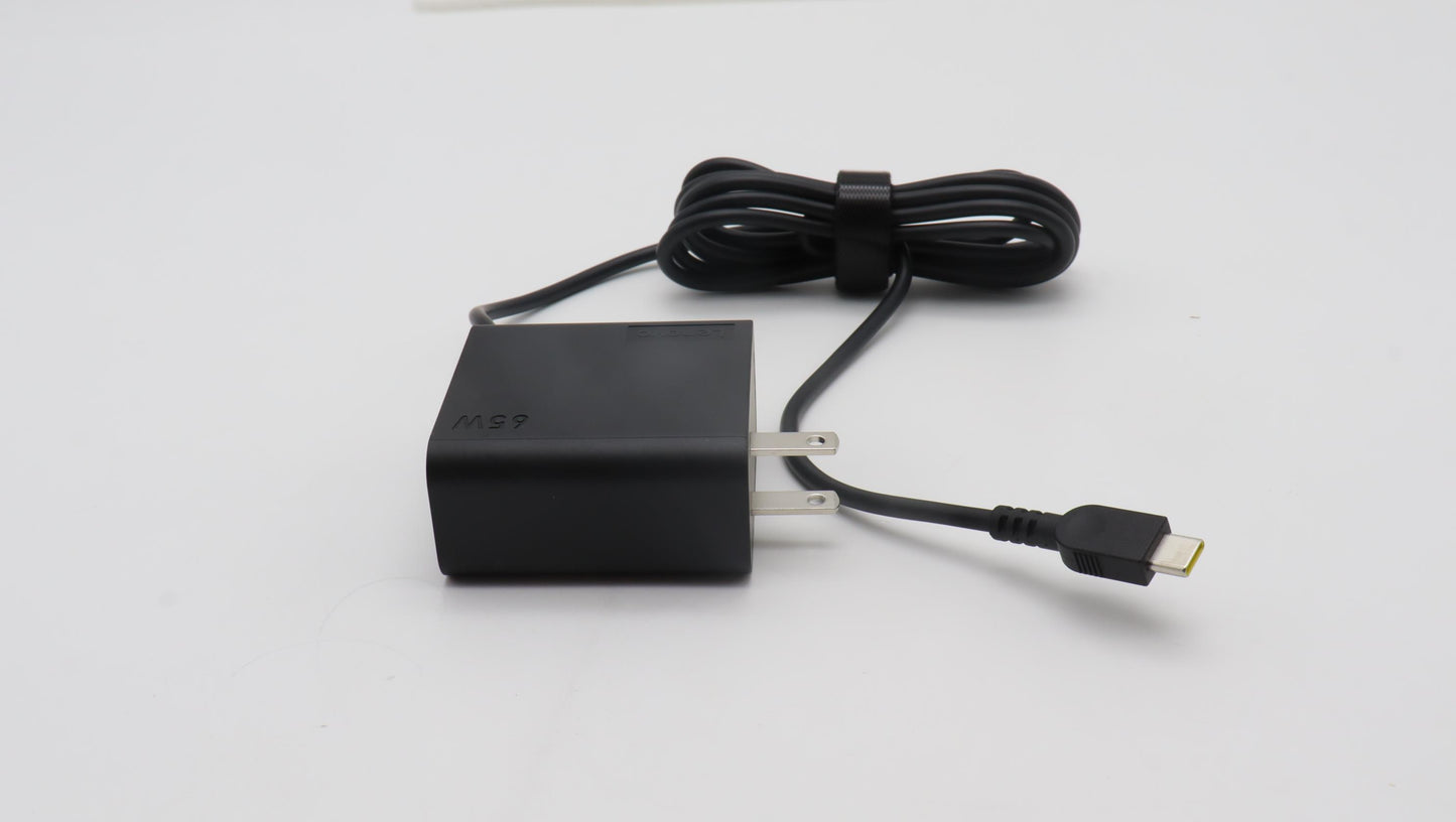 Lenovo - AC Adapter, Type-C, 65W, 2-Prong, USA Version, Black - 5A11J75645
