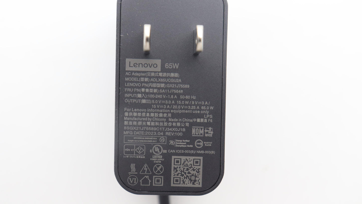 Lenovo Ac_Adapter Pd,65W,20/15/9/5V,2 - 5A11J75648