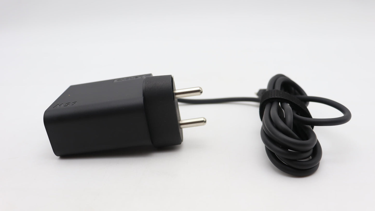 Lenovo 65W Type-C AC Adapter, 2-Pin, Black, IND - 5A11J75662