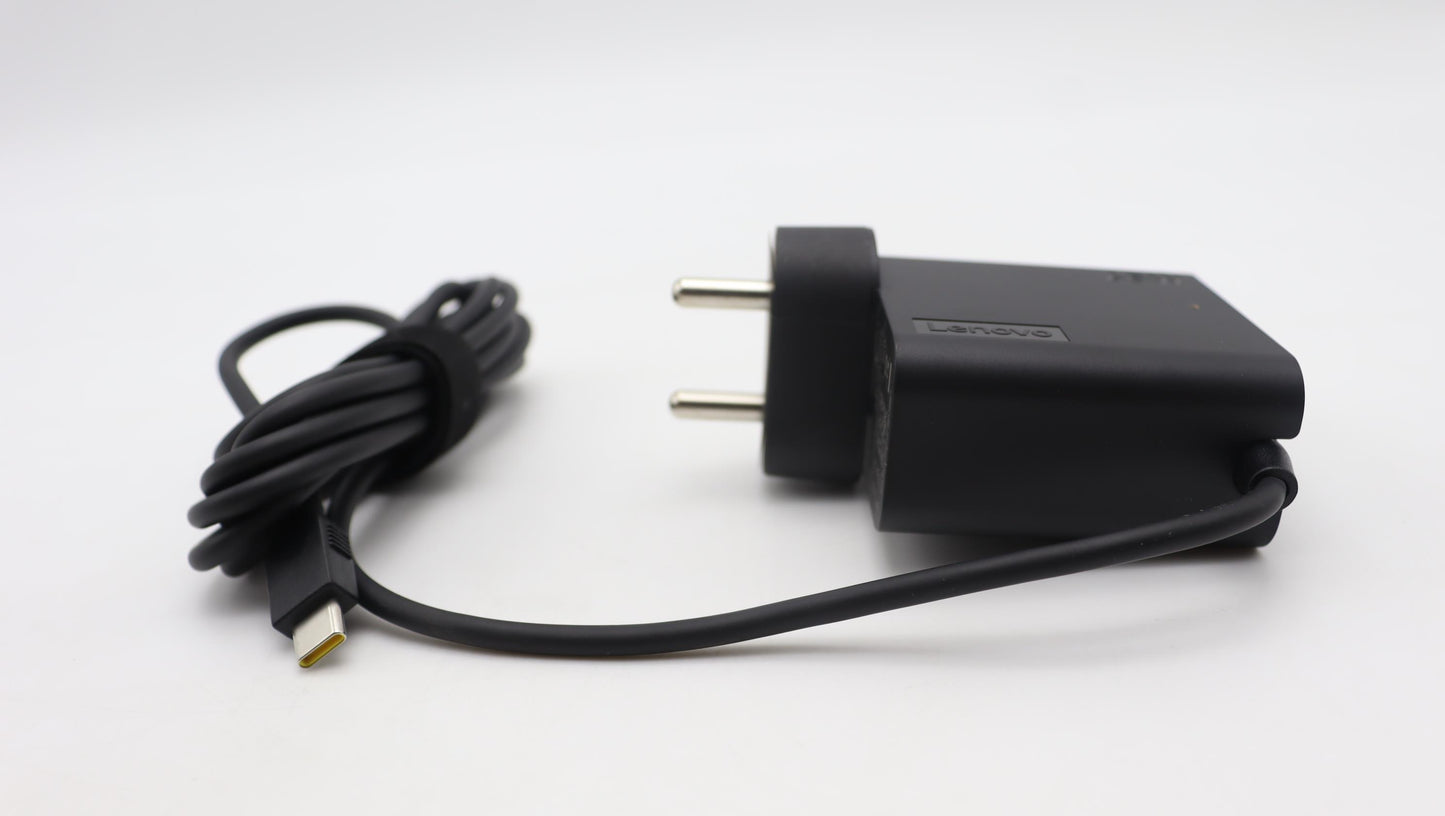 Lenovo 65W Type-C AC Adapter, 2-Pin, Black, IND - 5A11J75662