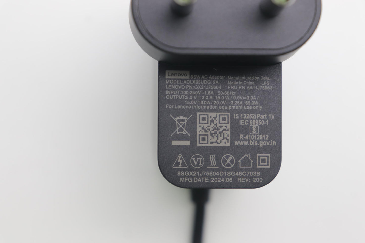 Lenovo Ac_Adapter Pd,65W,20/15/9/5V,2 - 5A11J75663