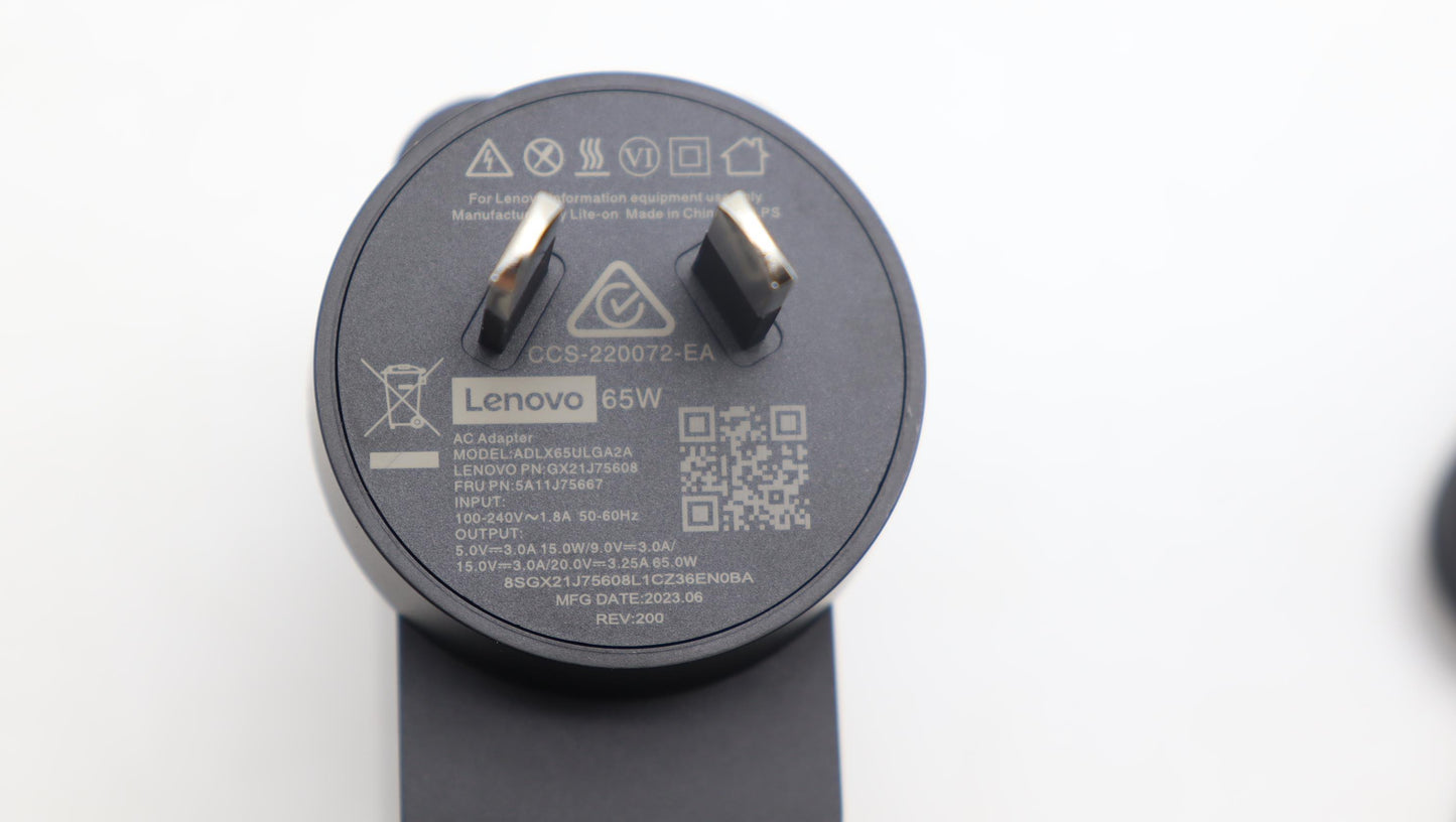 Lenovo Ac_Adapter Pd,65W,20/15/9/5V,2 - 5A11J75667