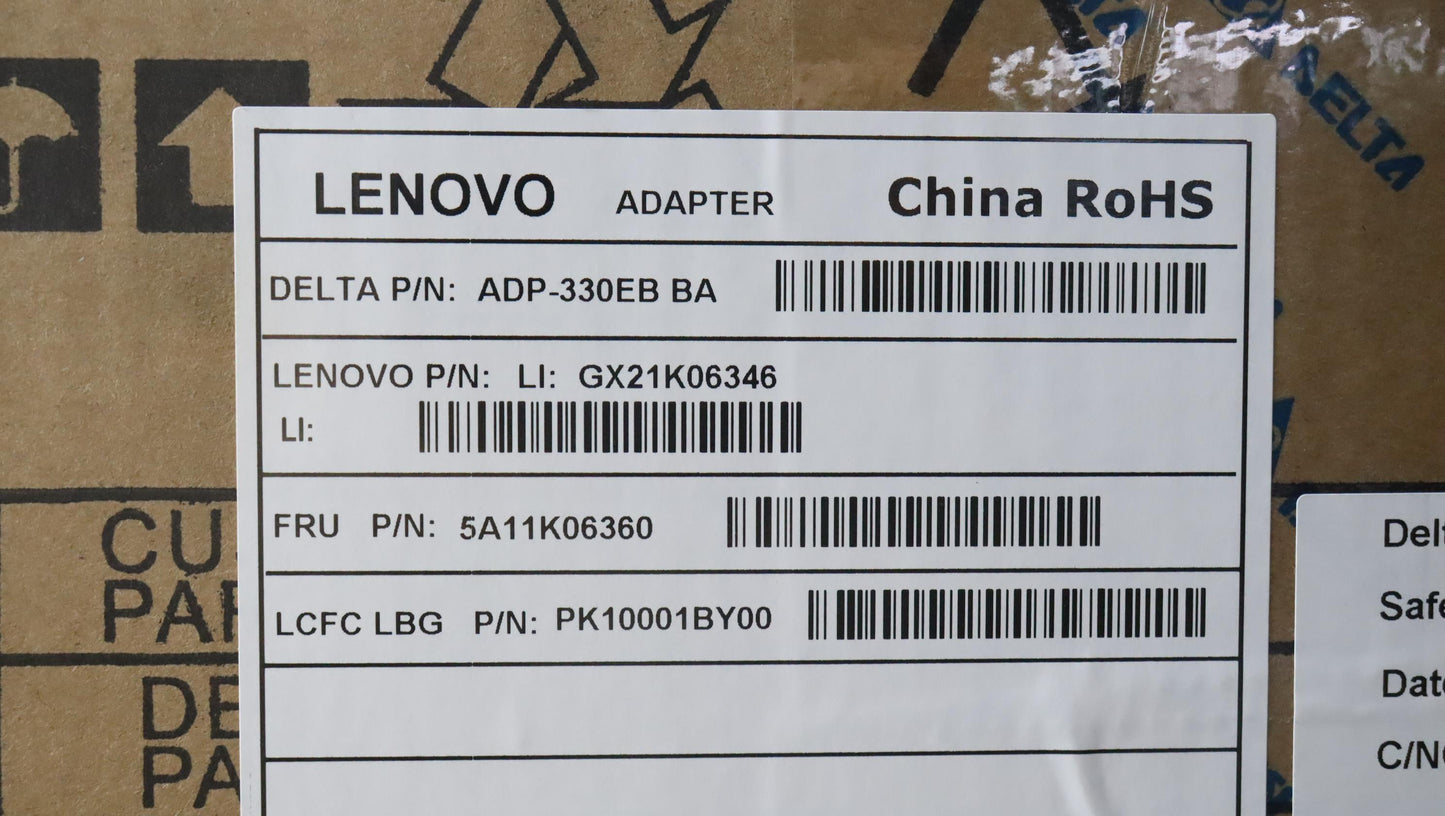 Lenovo 330W Square AC Adapter, 3-Pin, Black - 5A11K06360