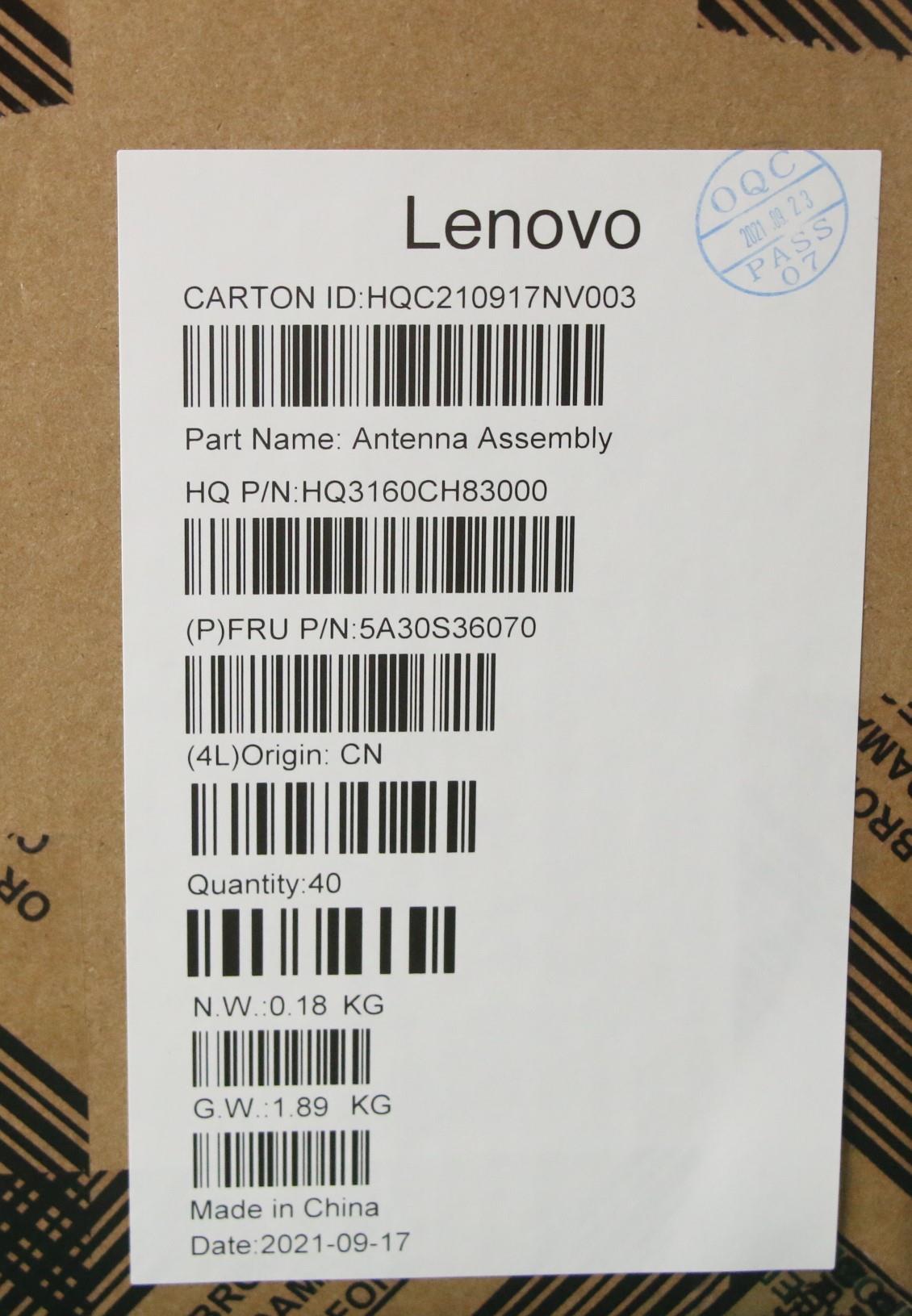 Lenovo Antenna Antenna H 82N4 Main+Au - 5A30S36070