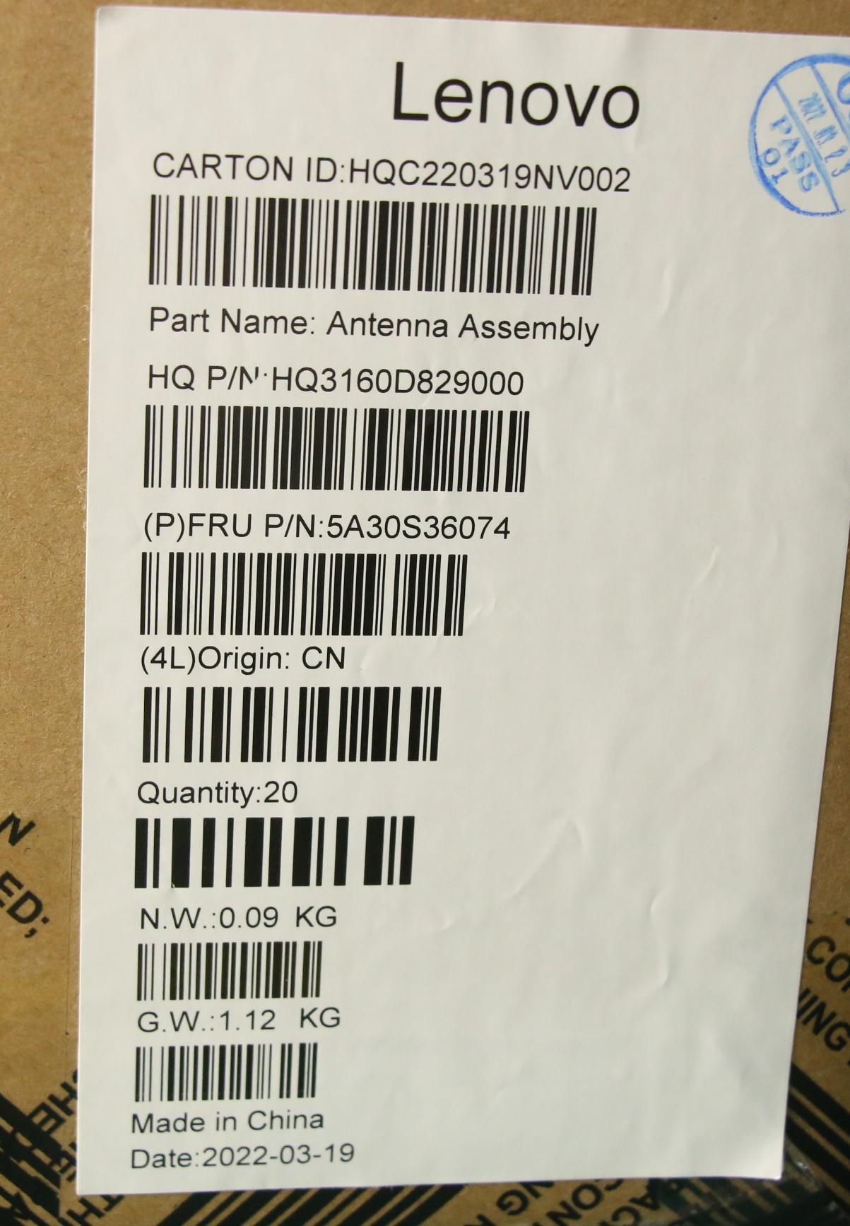 Lenovo Antenna Antenna H 82T3 Main+ A - 5A30S36074
