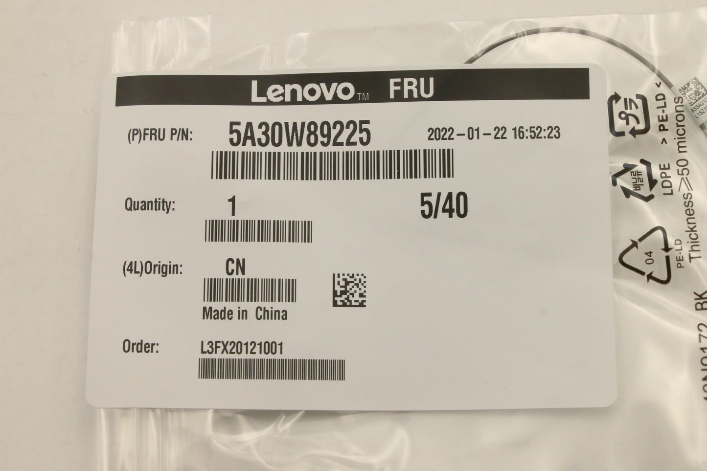 Lenovo Antenna Fru,13L Fr 180Mm Ant_L - 5A30W89225