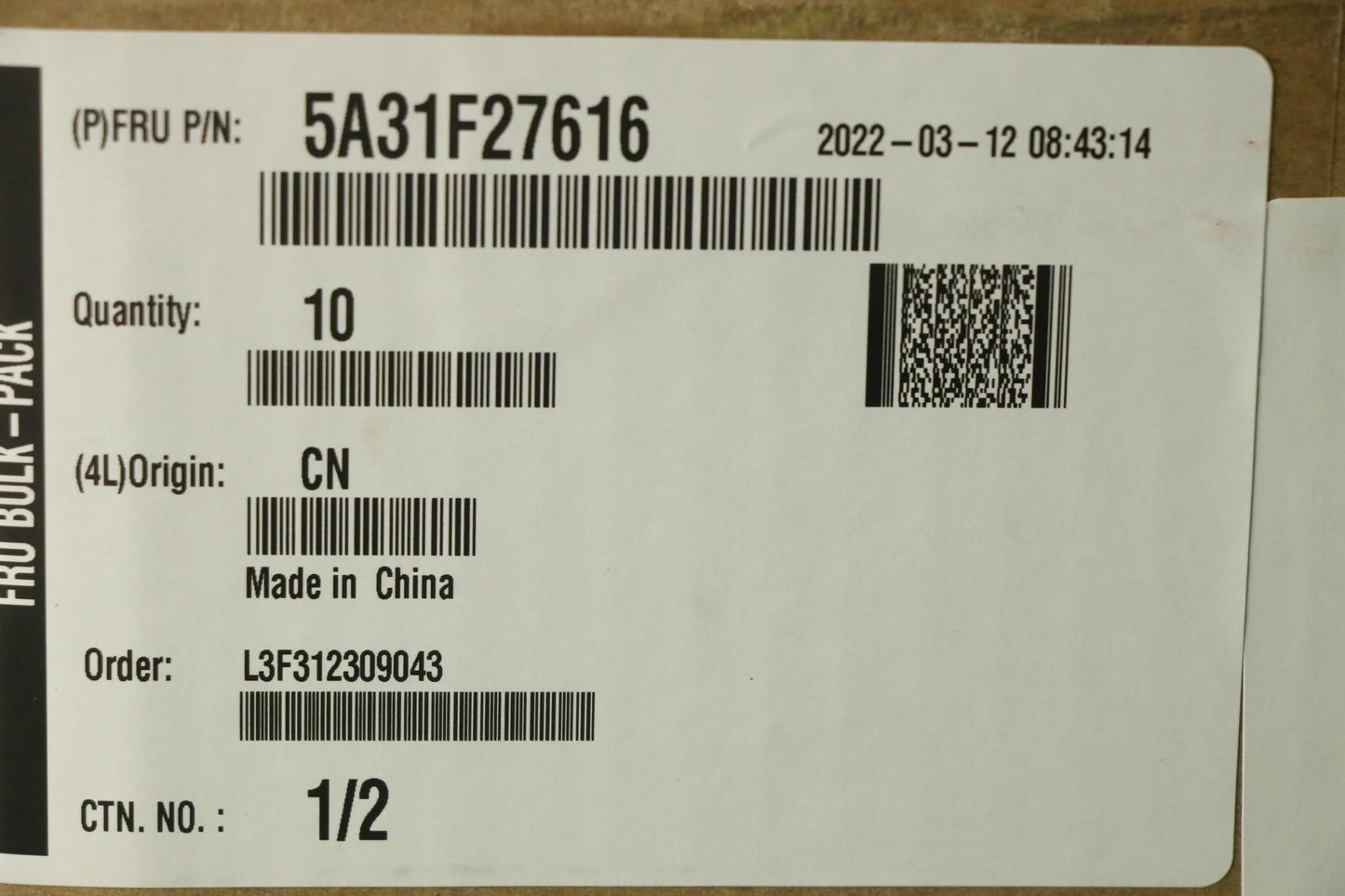 Lenovo Antenna Fru,8.2L Super-S Front - 5A31F27616