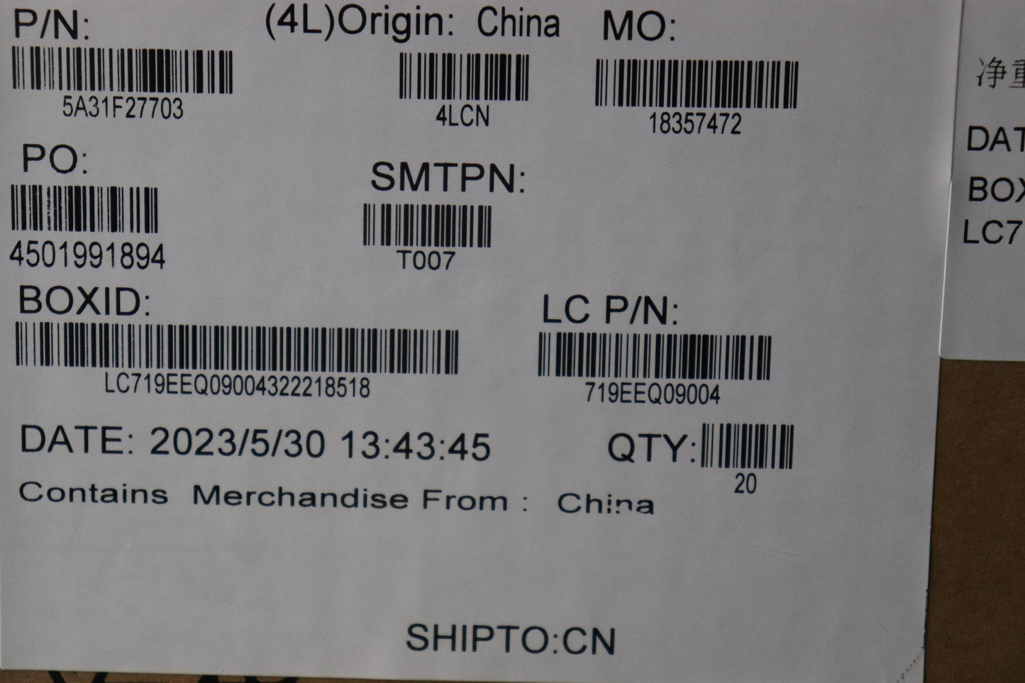 Lenovo Antenna Fru, Se10 Cat4 Main Ex - 5A31F27703