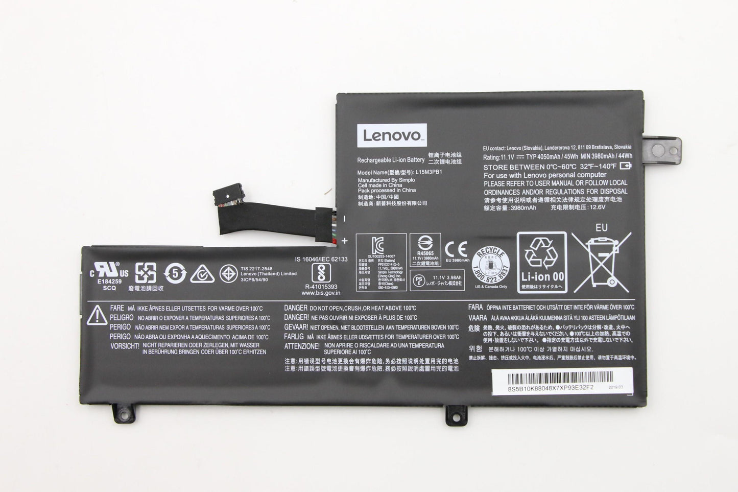 Lenovo 5B10K88048 Chromebook Battery