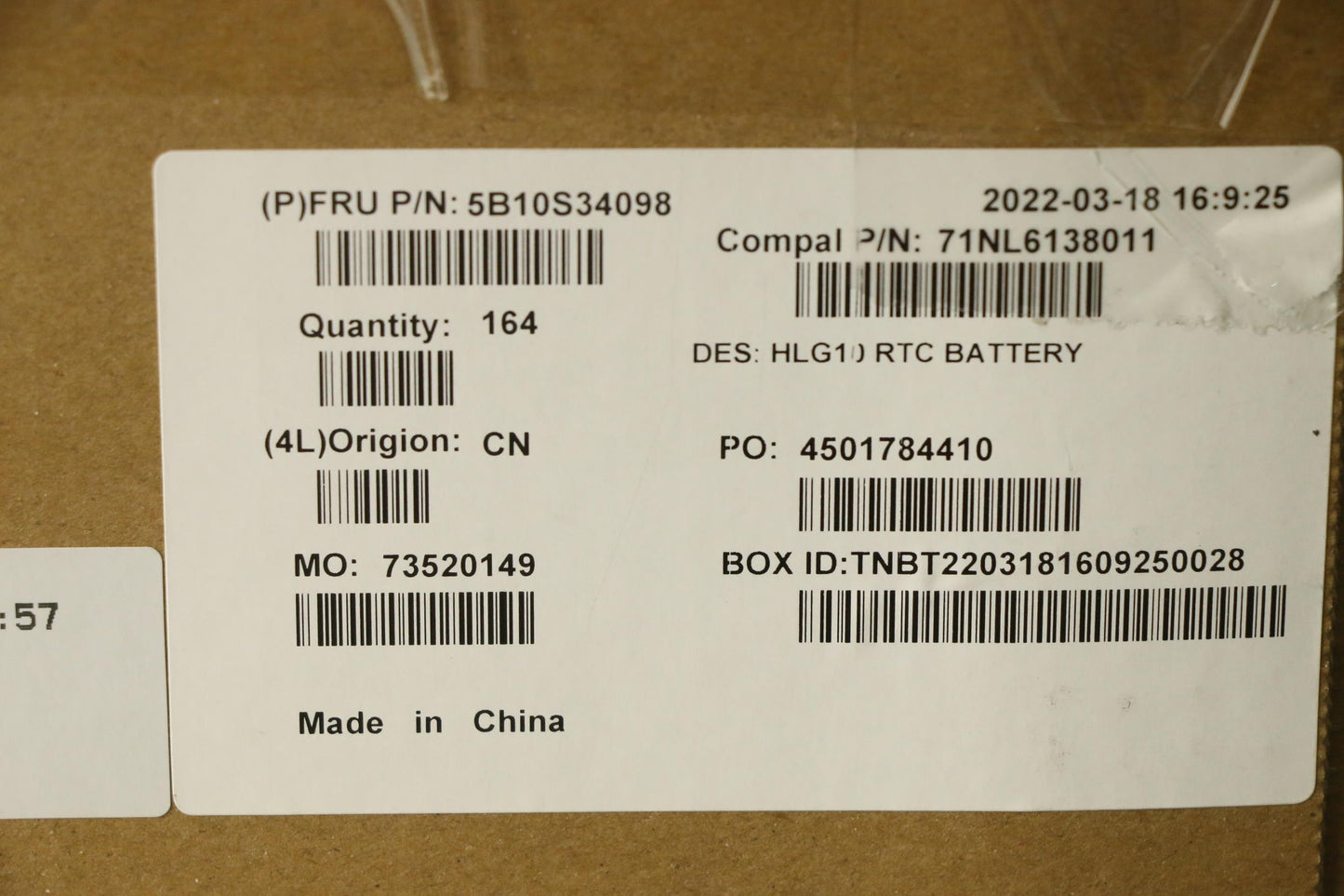 Lenovo Battery Cmos Battery C 82S9 - 5B10S34098
