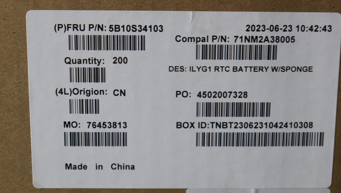 Lenovo Battery Cmos Battery C 82Y3 - 5B10S34103
