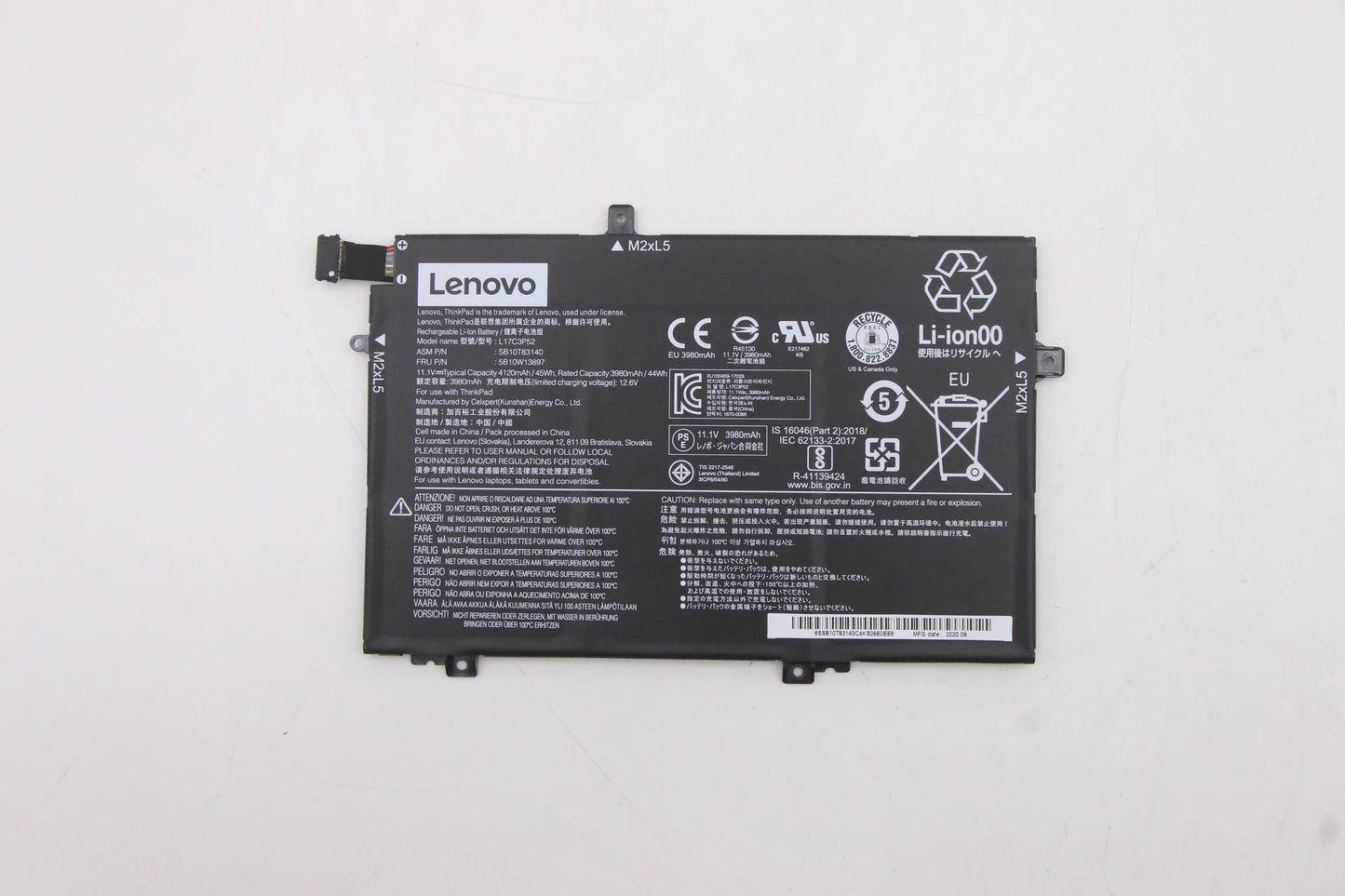 Lenovo (5B10W13897) 3-Cell Internal Battery, 45Wh, Li-Ion, CXP