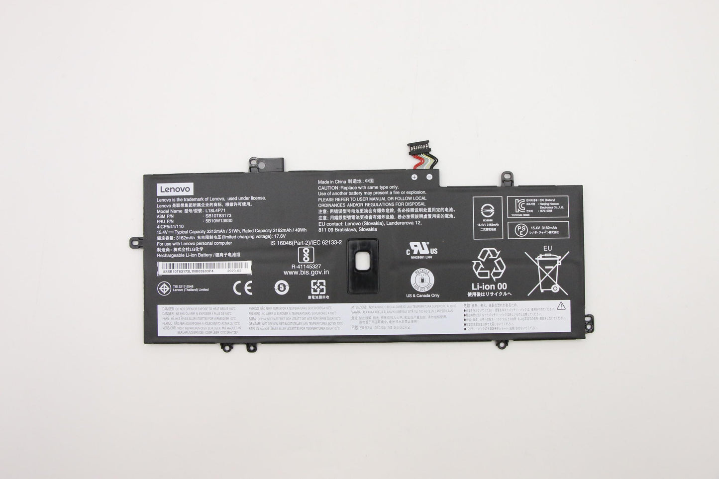 Lenovo (5B10W13930) BATTERY, 15.5V, 51Wh, 4cell