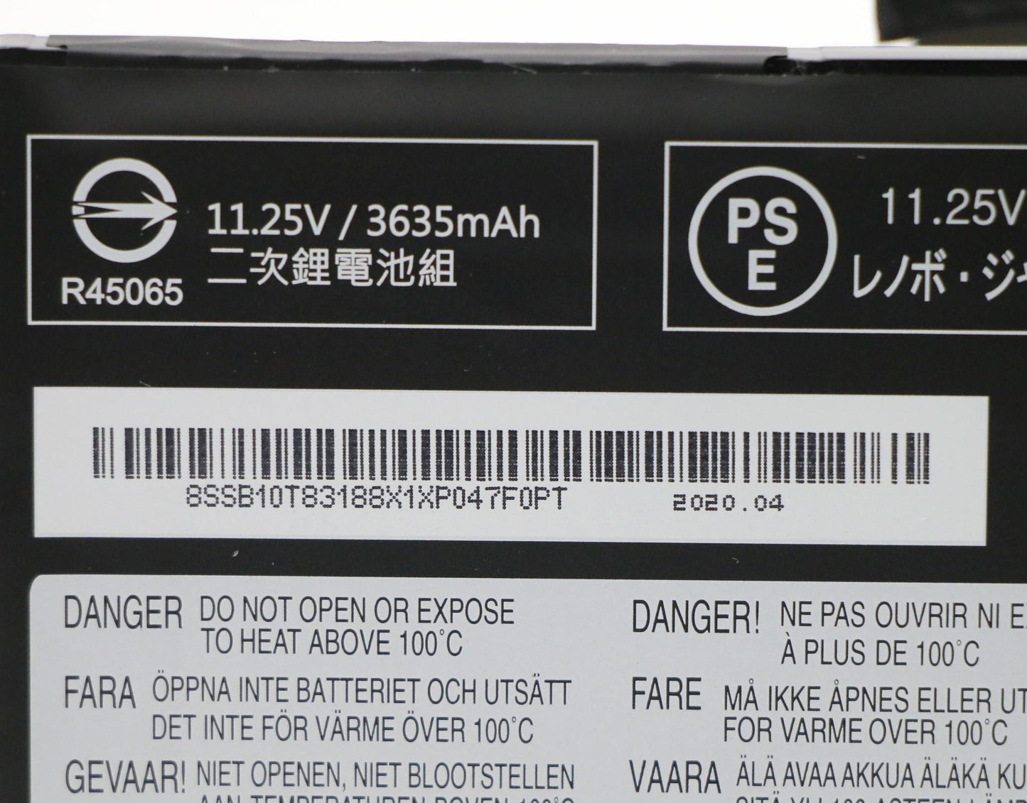 Lenovo (5B10W13945) - BATTERY, 11.25V, 42Wh, 3cell