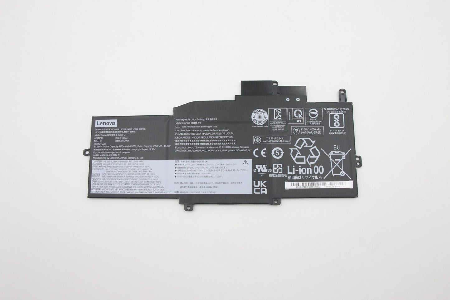 Lenovo (5B10W13964) Battery, 11.58V, 48.2Wh, 3-cell