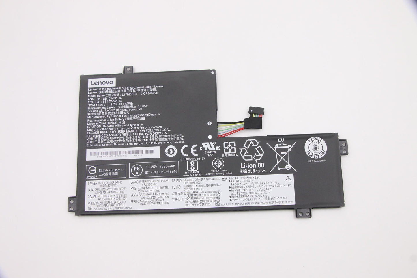 Lenovo Sp A L17M3Pb0 11.25V42Wh3Cell - 5B10W52014