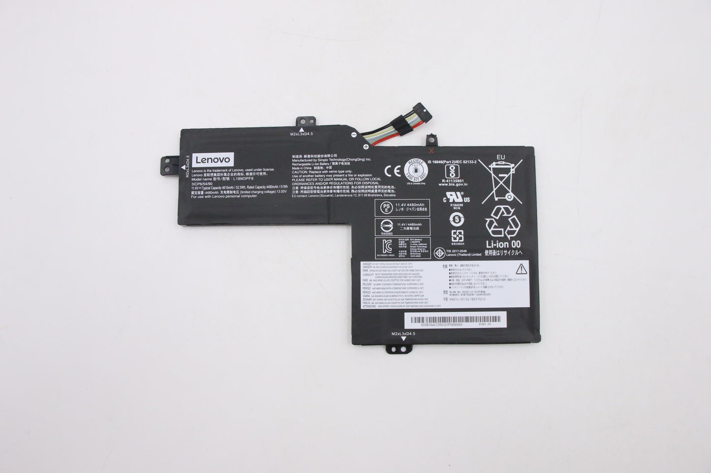 Lenovo (5B10W67354) 3-Cell Battery, 11.34V, 52.5Wh