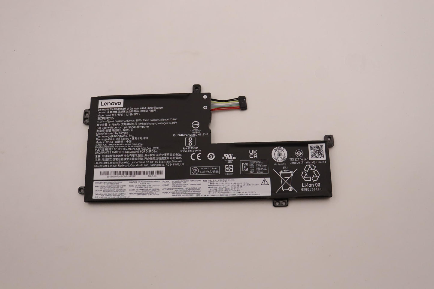 Lenovo Sp B L18M3Pf2 11.25V36Wh3Cell - 5B10W67367