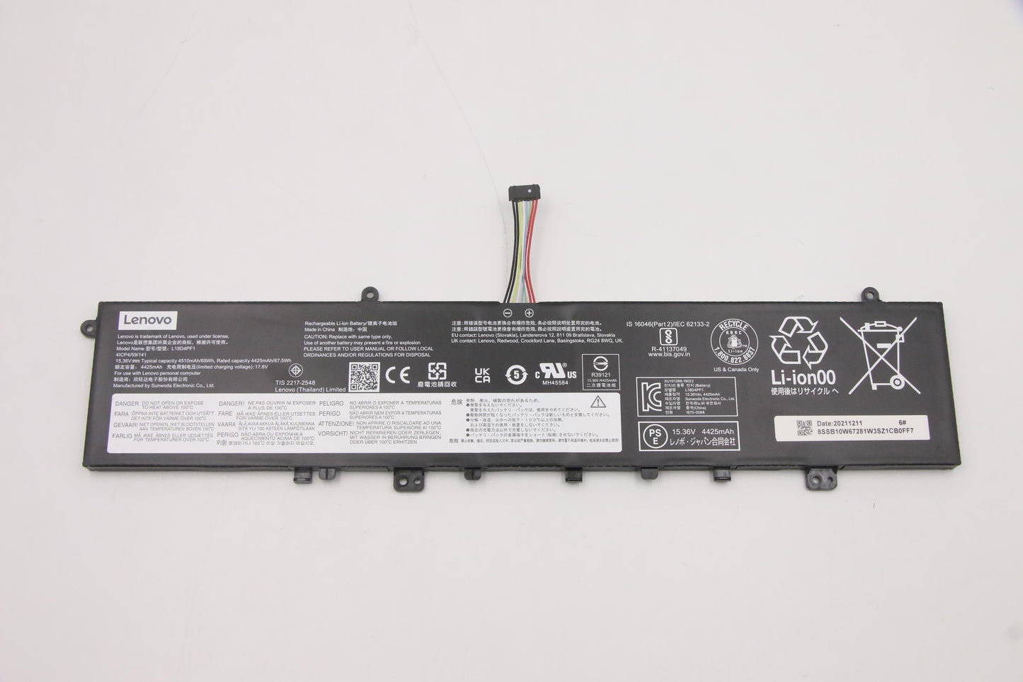 Lenovo (5B10W67392) 4-Cell Battery, 15.36V, 69Wh Capacity