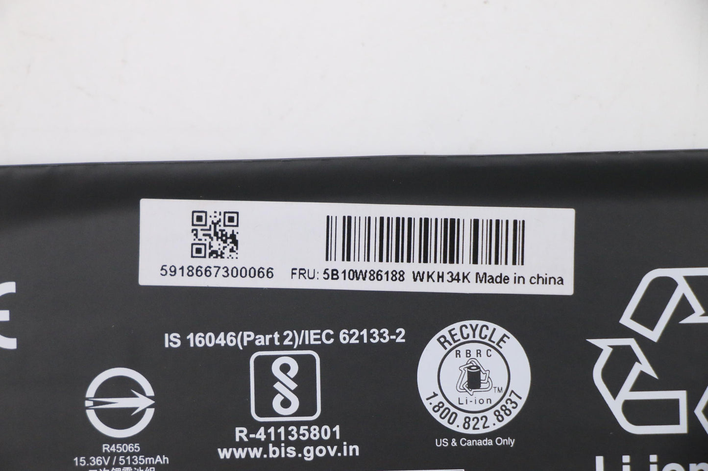 Lenovo (5B10W86188) 4-Cell Battery, 15.36V, 80Wh