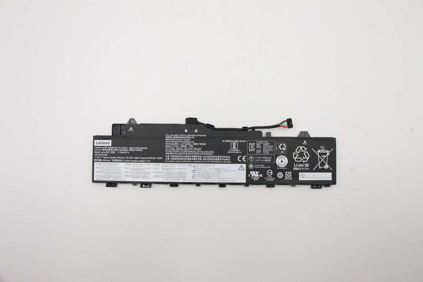 Lenovo (5B10W86939) Battery, 11.52V, 56.5Wh, 3-cell