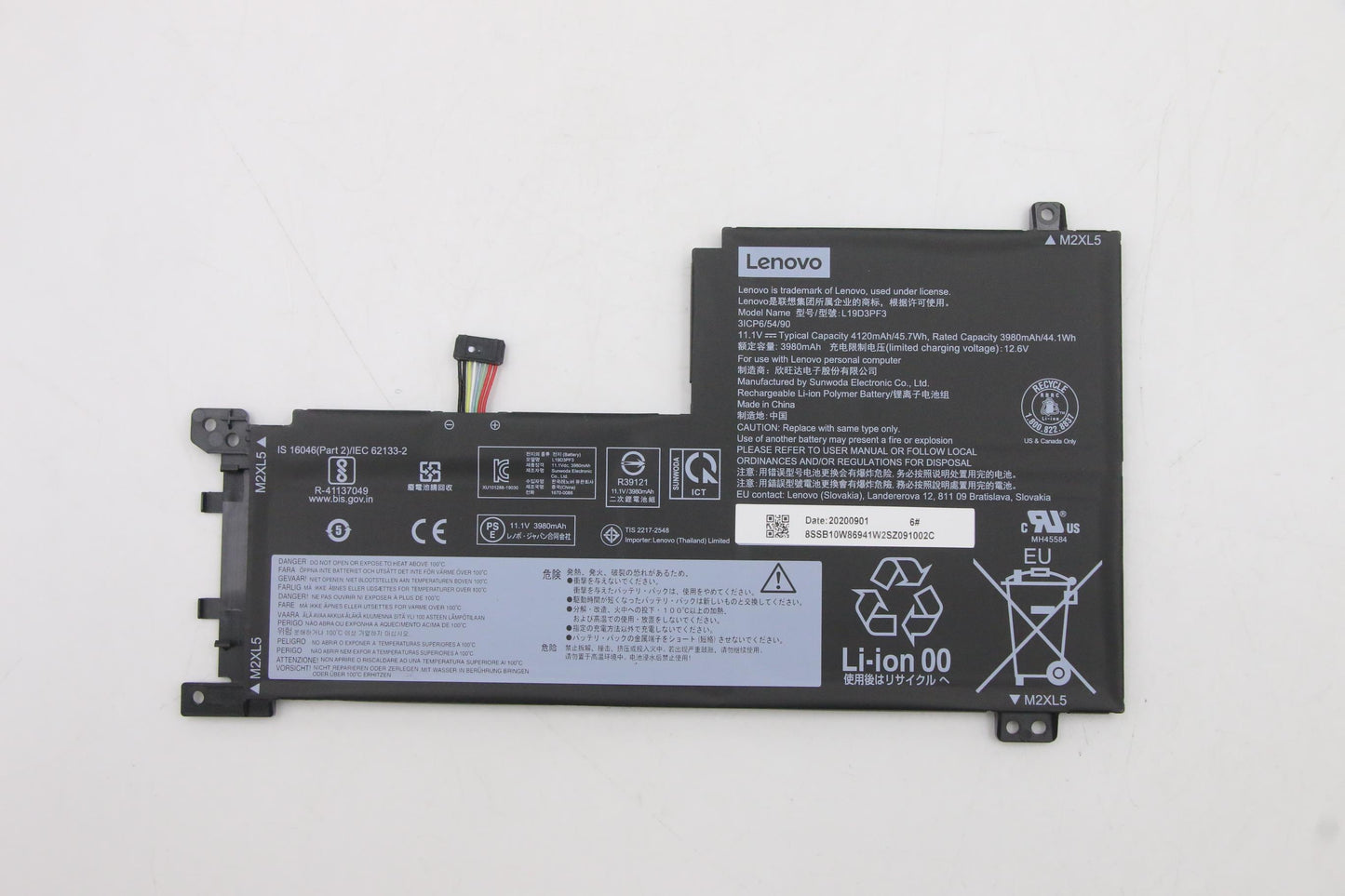 Lenovo Sd/C L19D3Pf3 11.1V45Wh3Cell - 5B10W86955
