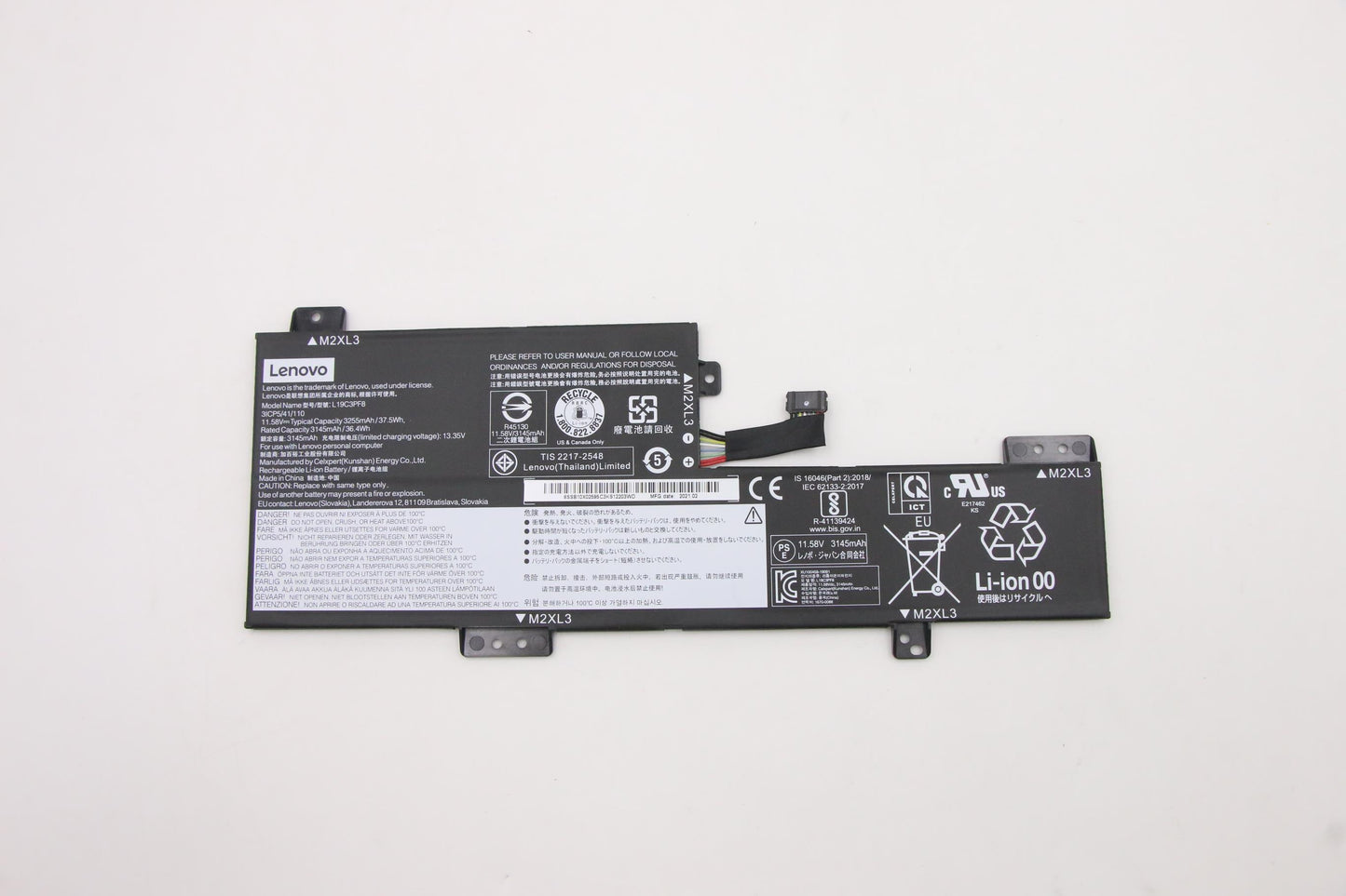 Lenovo Battery Cp/C L19C3Pf8 11.58V37 - 5B10X02593