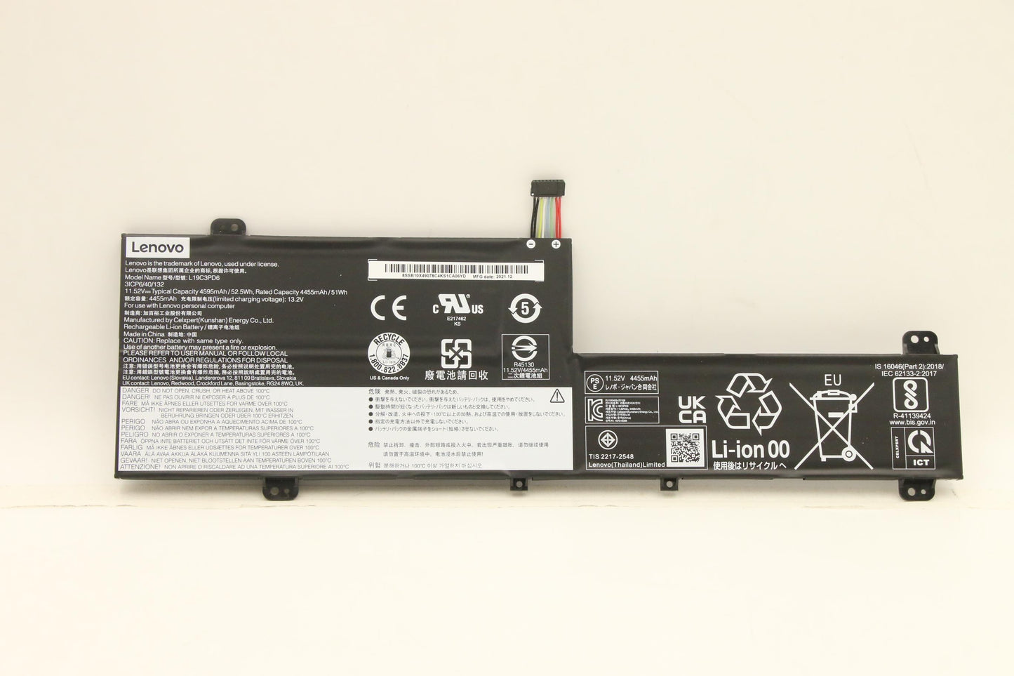 Lenovo Cp/B L19C3Pd6 11.52V52.5Wh3Cel - 5B10X49073