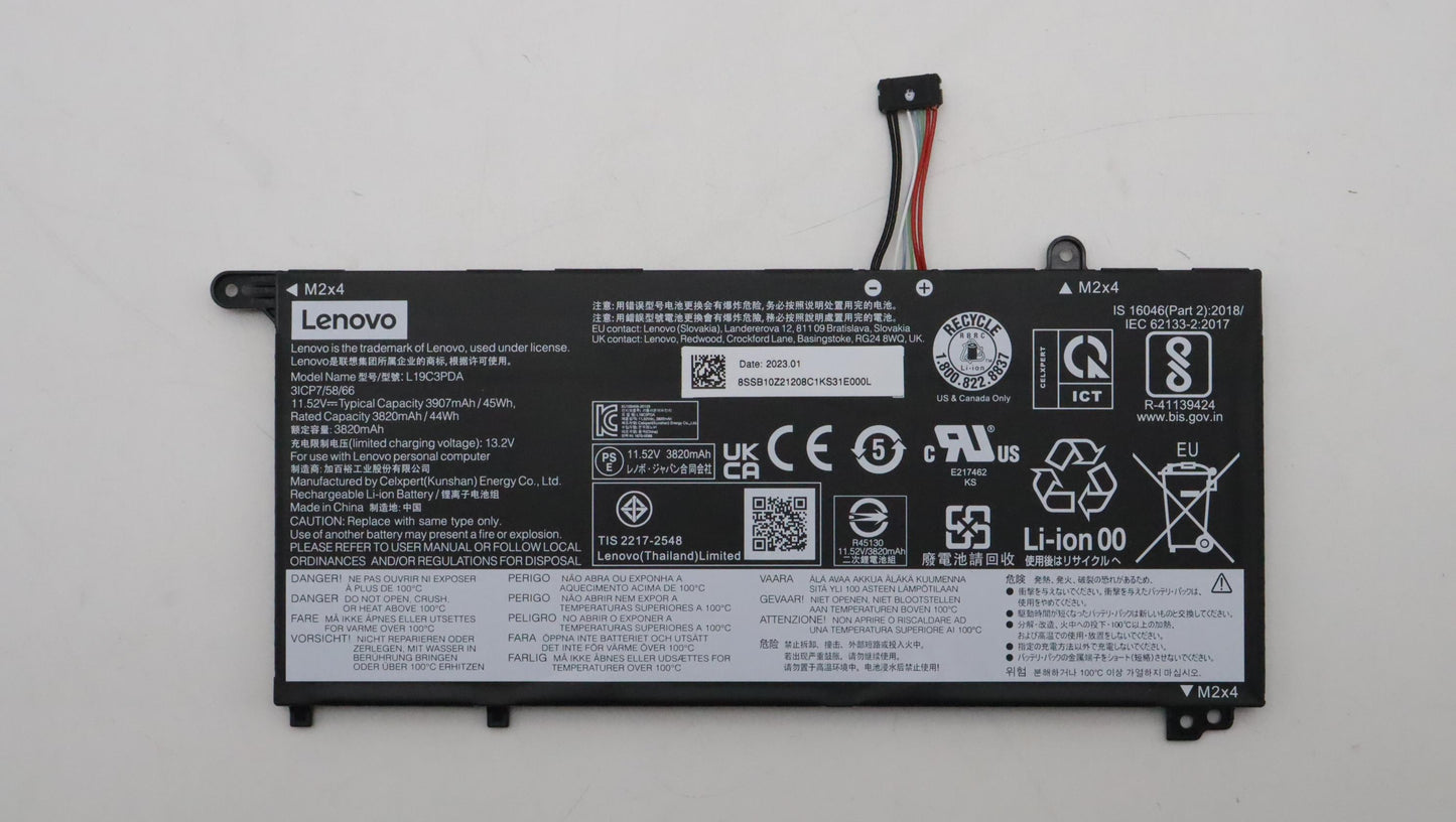 Lenovo Battery Cp/B L19C3Pda 11.52V45 - 5B10Z21202