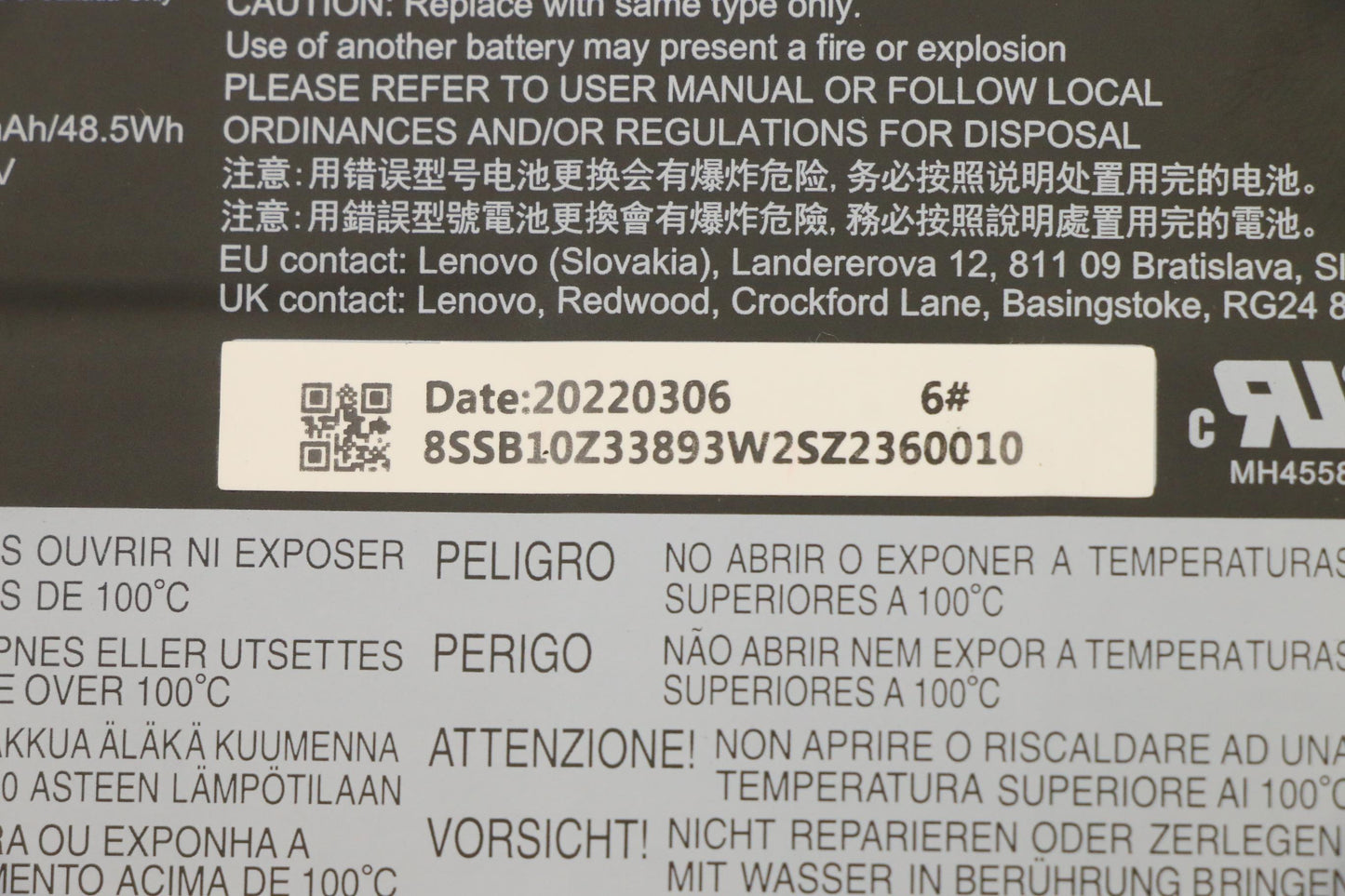 Lenovo Rechargeable Batteries , Inter - 5B10Z33897