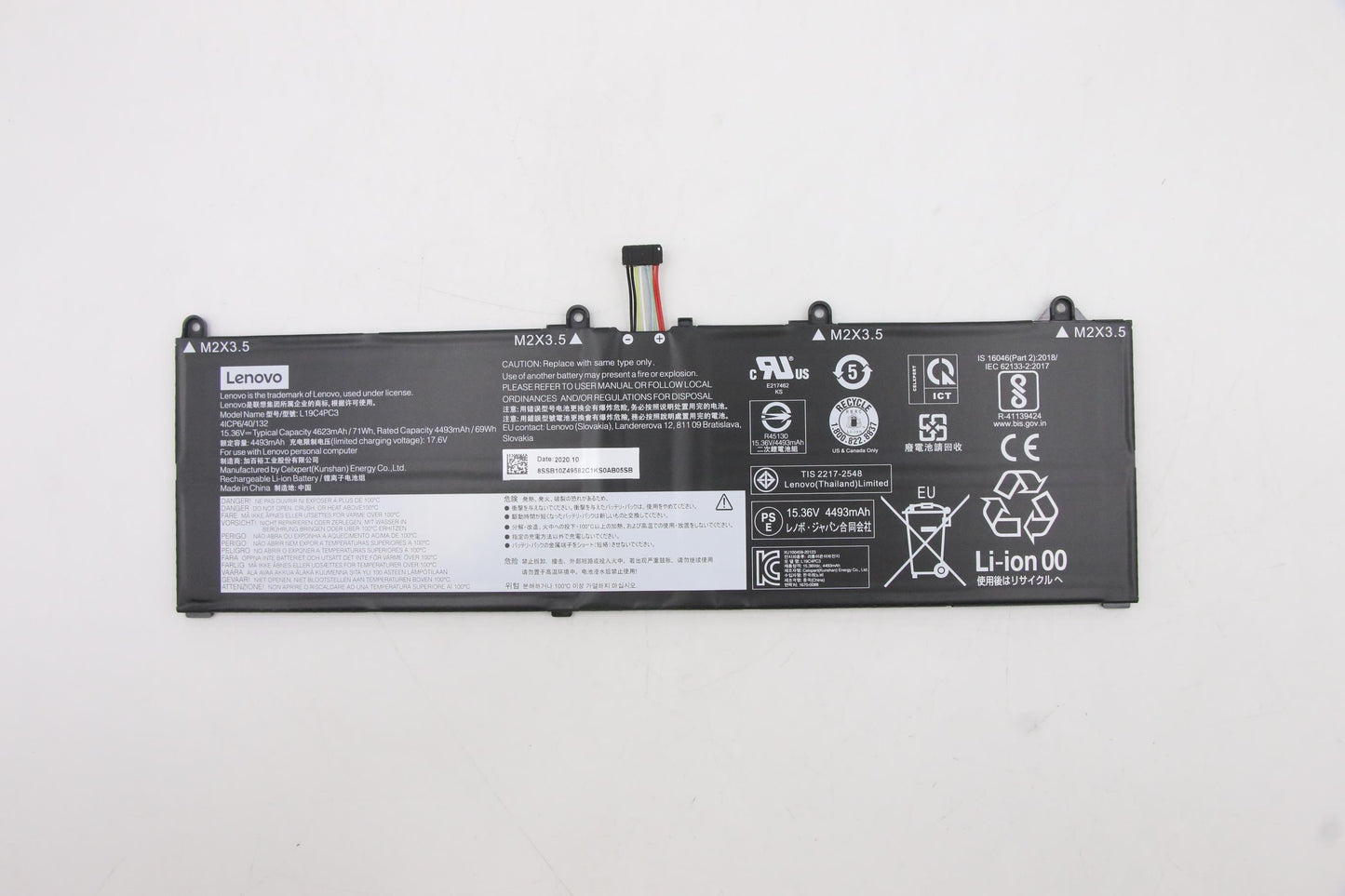 Lenovo Battery Cp/B L19M4Pc3 15.36V71 - 5B10Z49583