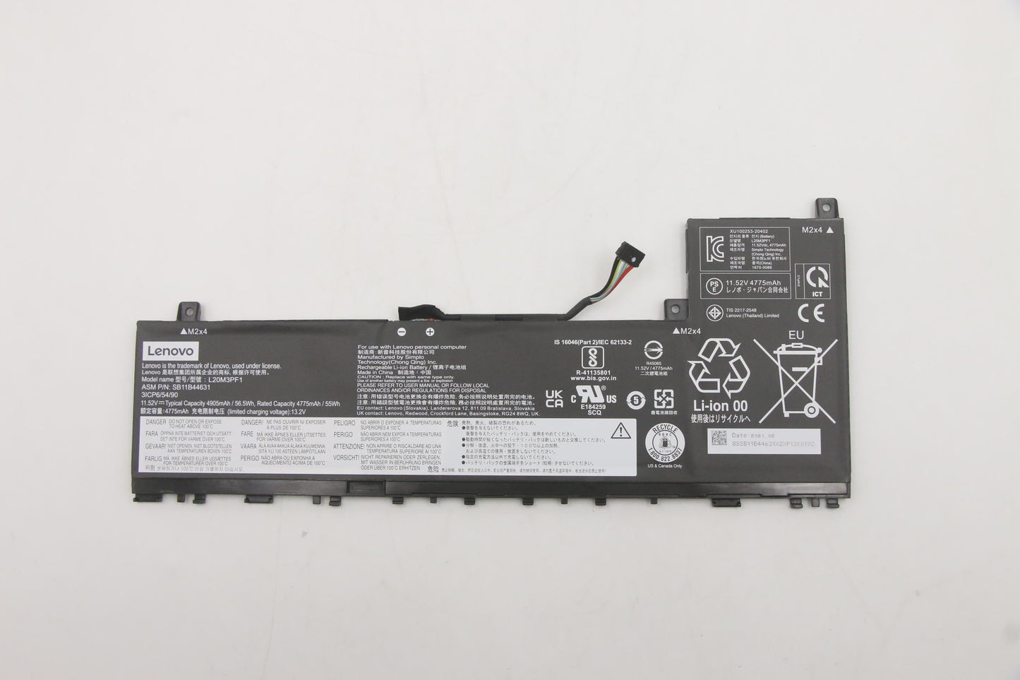 Lenovo (5B11B44633) Battery, 11.52V, 56.5 Wh, 3-cell