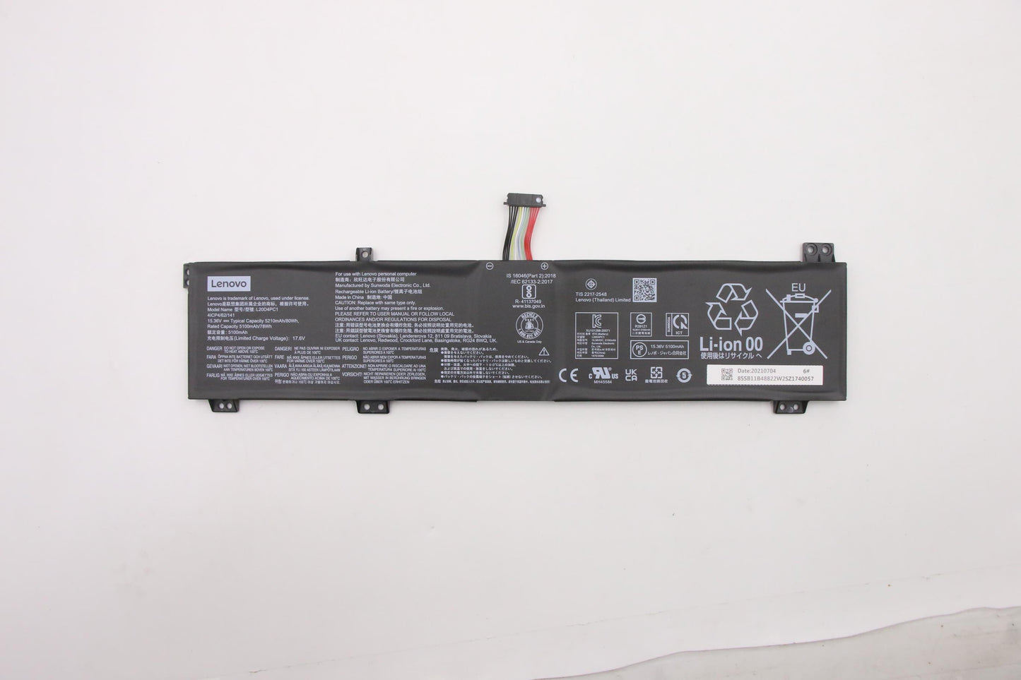 Lenovo (5B11B48824) 4-Cell Battery, 15.36V, 80Wh