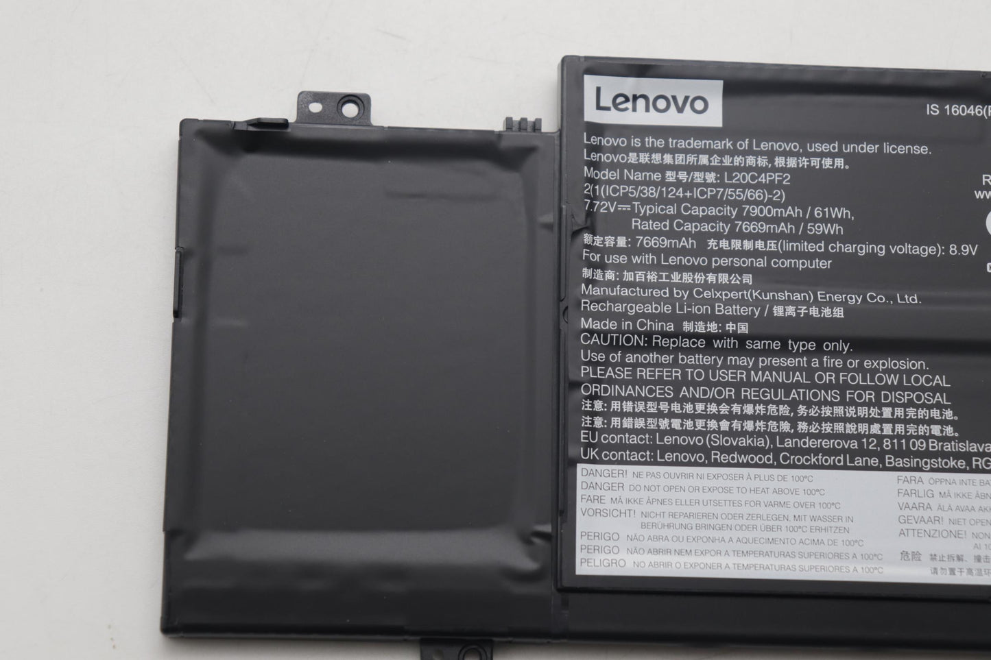 Lenovo Battery Cp/C L20C4Pf2 7.72V61W - 5B11C66151
