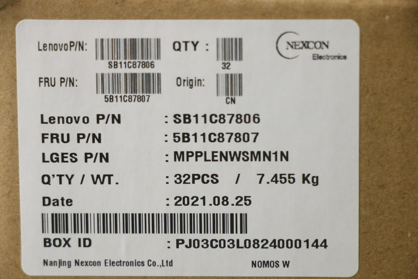 Lenovo Battery Lg L20L3Pg1 11.58V57Wh - 5B11C87807